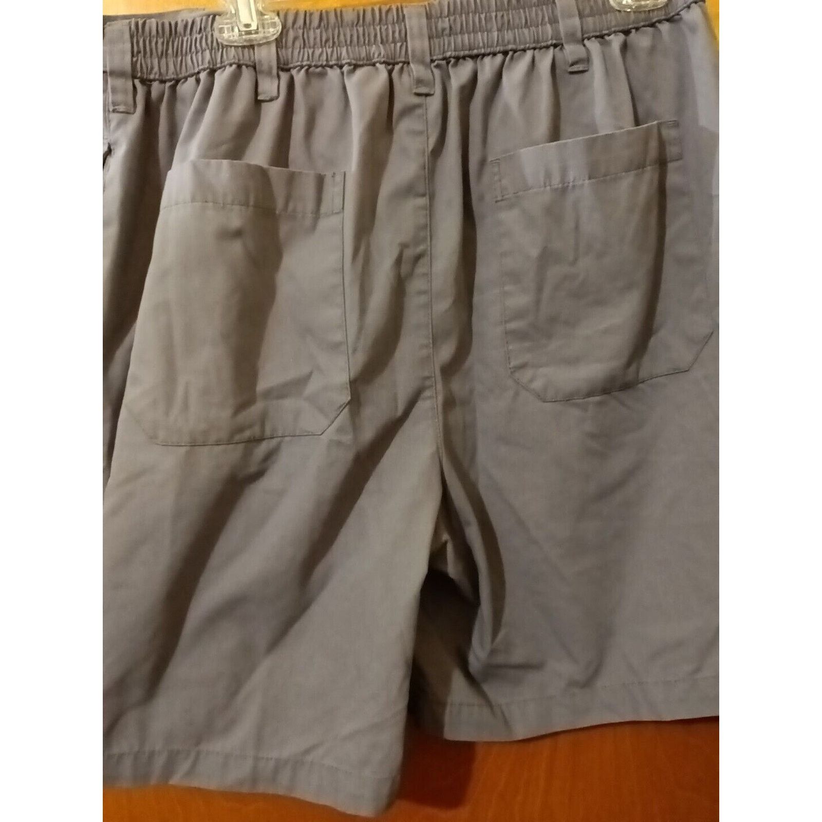 Haband Haband Grey Flat Front Men Solid Dress Shorts Size 36 #22k Size US 36 / EU 52 - 5 Thumbnail