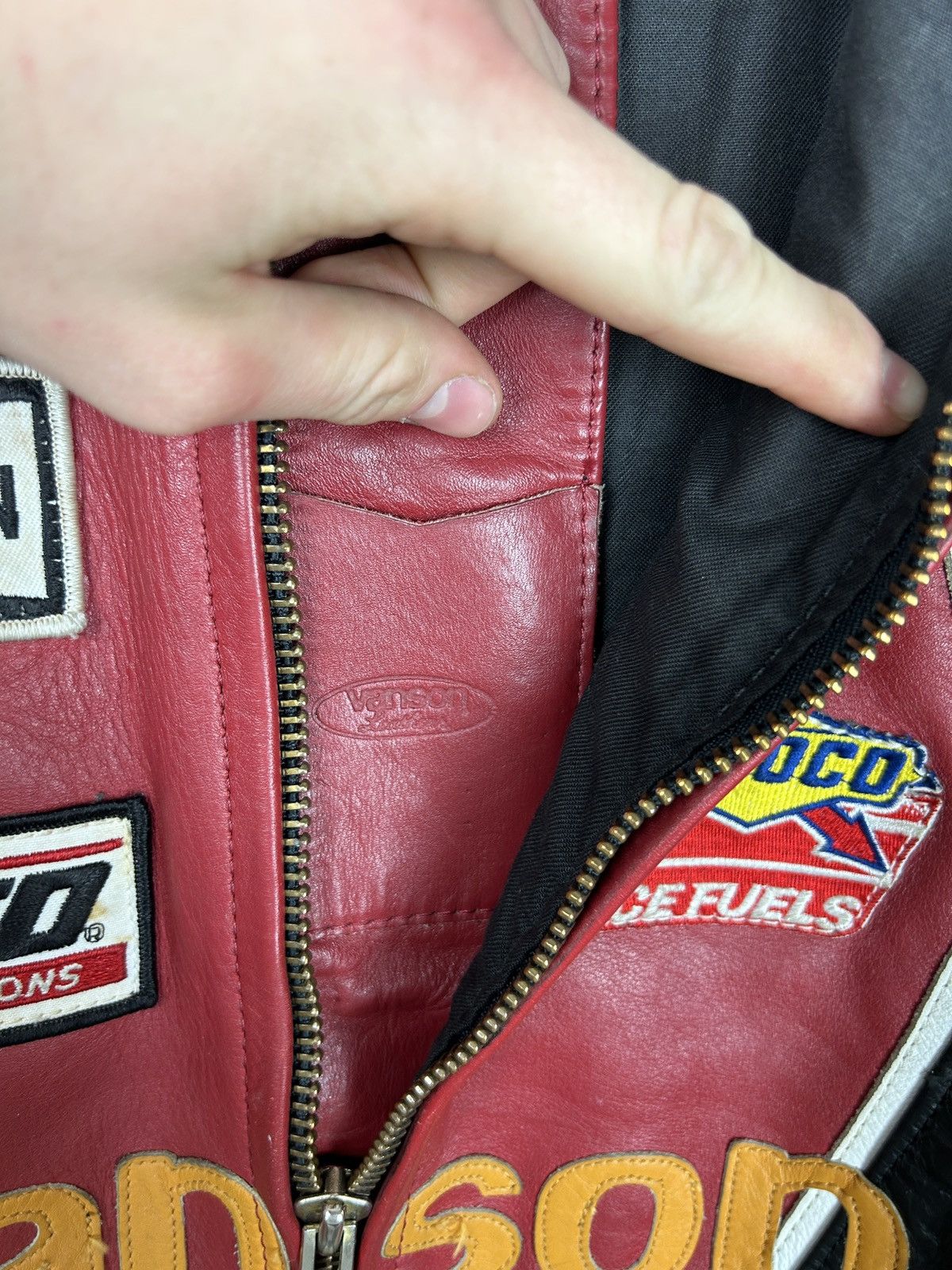 Vanson Leathers × Vintage Vintage Vanson Leather Bikers Jacket Size US L / EU 52-54 / 3 - 11 Thumbnail