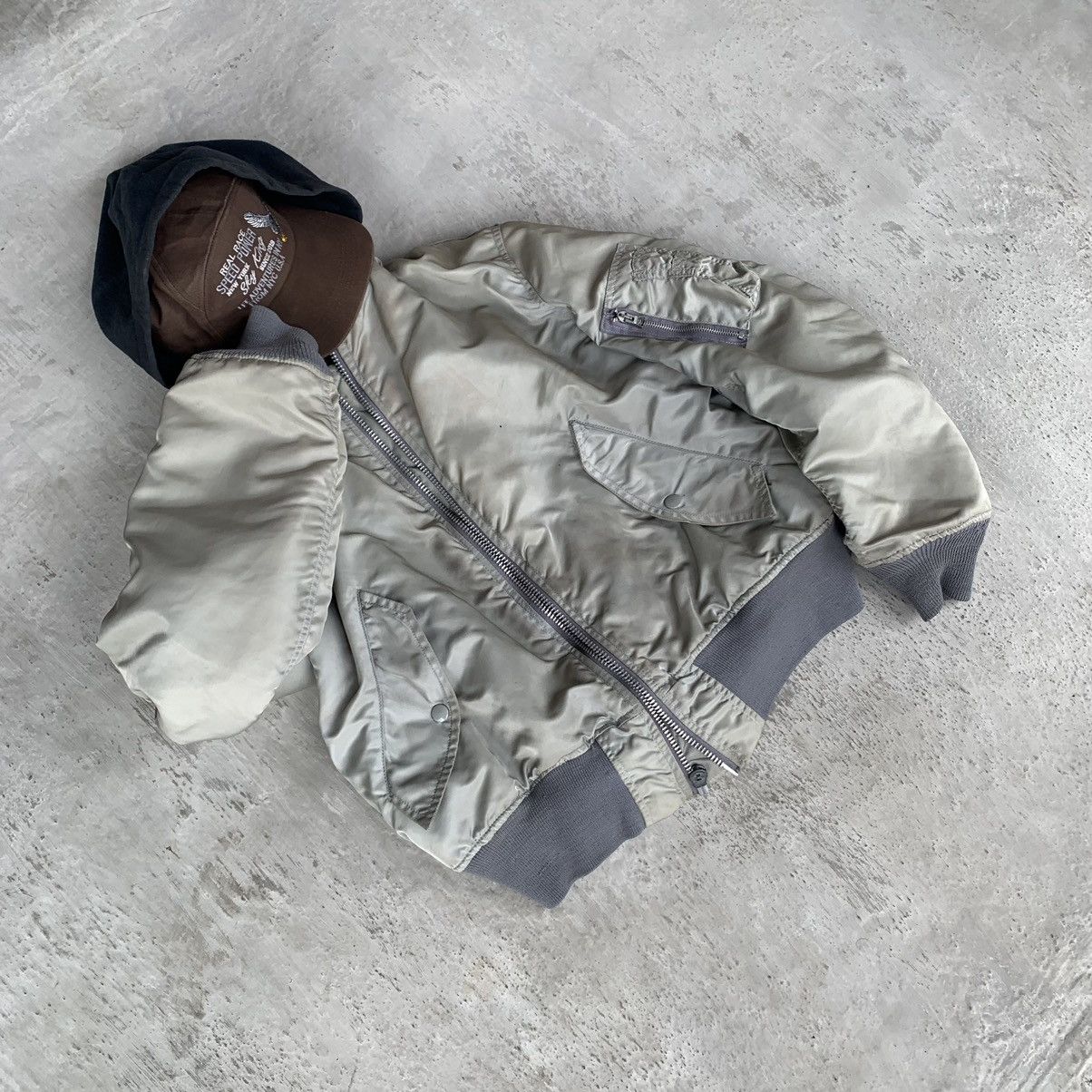 Other GREENBERIER Bomber MA-1 flight natural faded vintage jacket Size US M / EU 48-50 / 2 - 10 Thumbnail