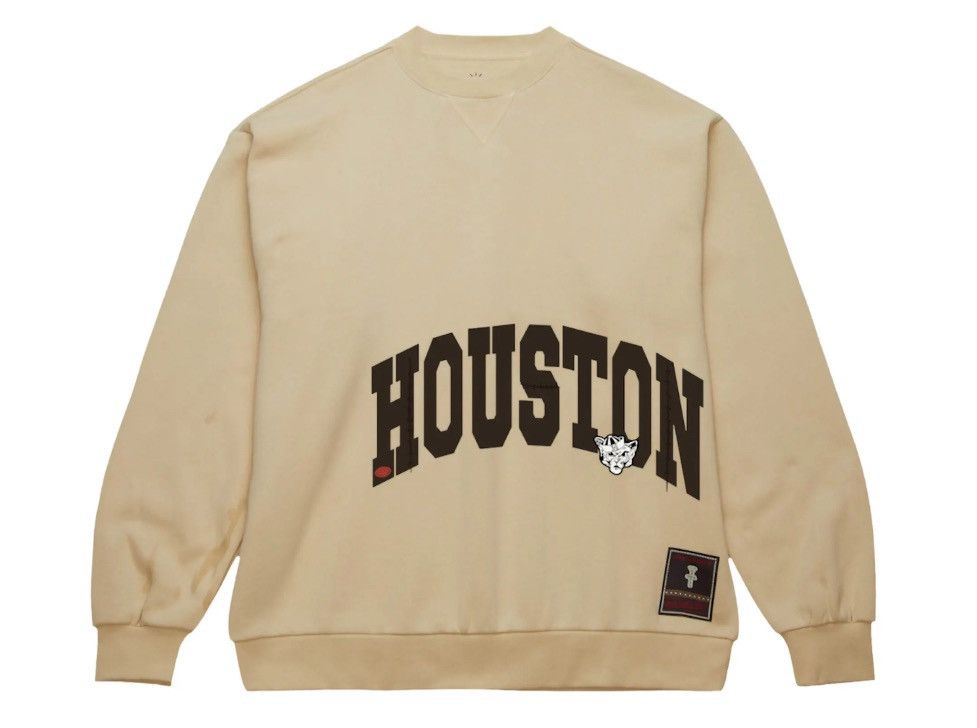 image of Mitchell Ness x Travis Scott University Of Houston Sweater Size M in Tan, Men's