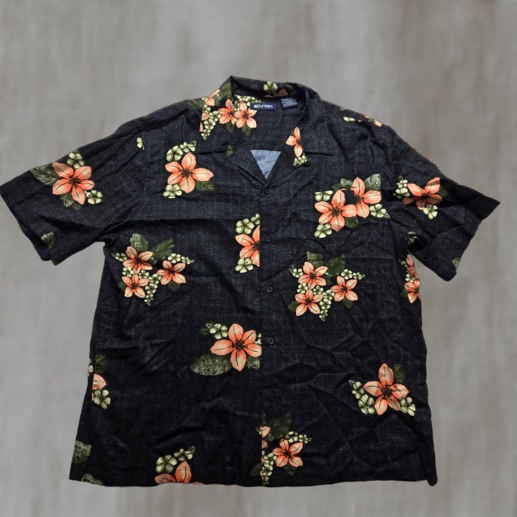 Vintage Puritan Hawaiian Shirt Mens XL Floral Button-Up Short Sleeve Aloha Size US XL / EU 56 / 4 - 1 Thumbnail