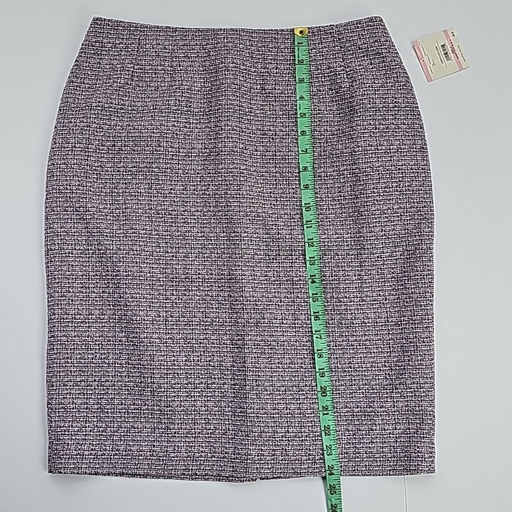 Anne Klein Anne Klein Women's Tweed Pencil Skirt Marled Pink Black NWT Size 32" / US 10 / IT 46 - 2 Thumbnail