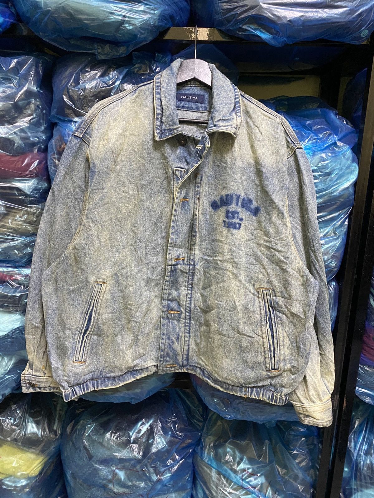Nautica Nautica x Freak’s Store Vintage 90s Washed Blue Denim Jacket Size US L / EU 52-54 / 3 - 3 Thumbnail