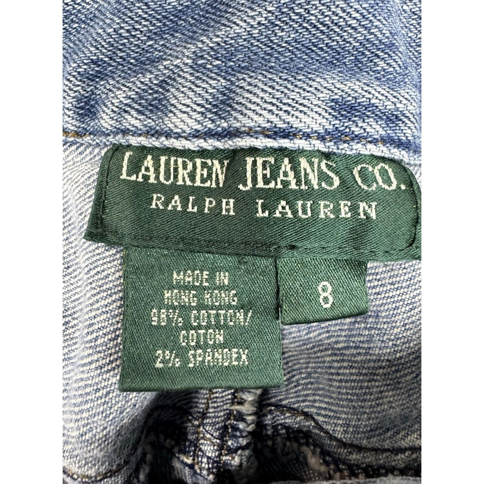 Ralph Lauren Lauren Ralph Lauren Jeans Womens 8 Light Wash Cargo Denim 90s City Logo Straight Jeans Womens Size 30" / US 8 / IT 44 - 3 Thumbnail