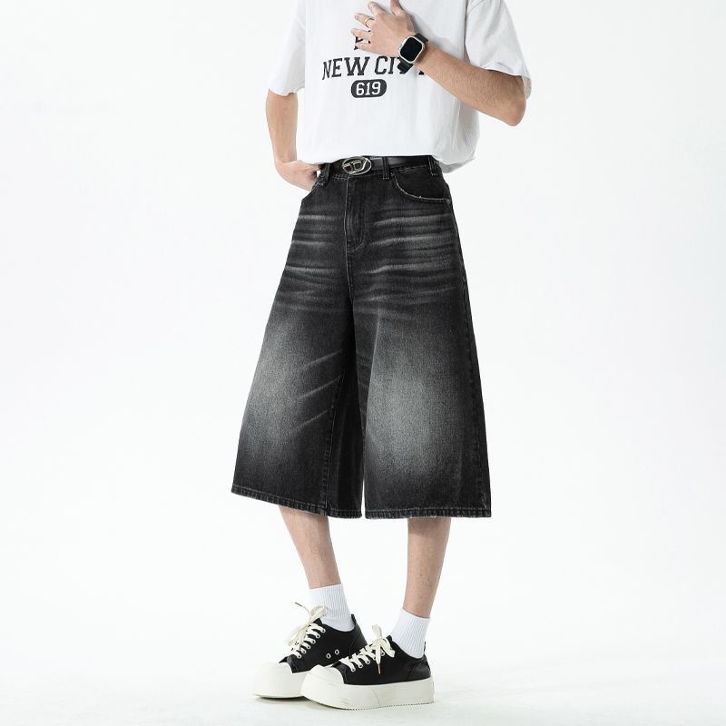 Vintage Men's Loose-Fit Casual Straight-Leg Denim Shorts Size US 32 / EU 48 - 4 Thumbnail