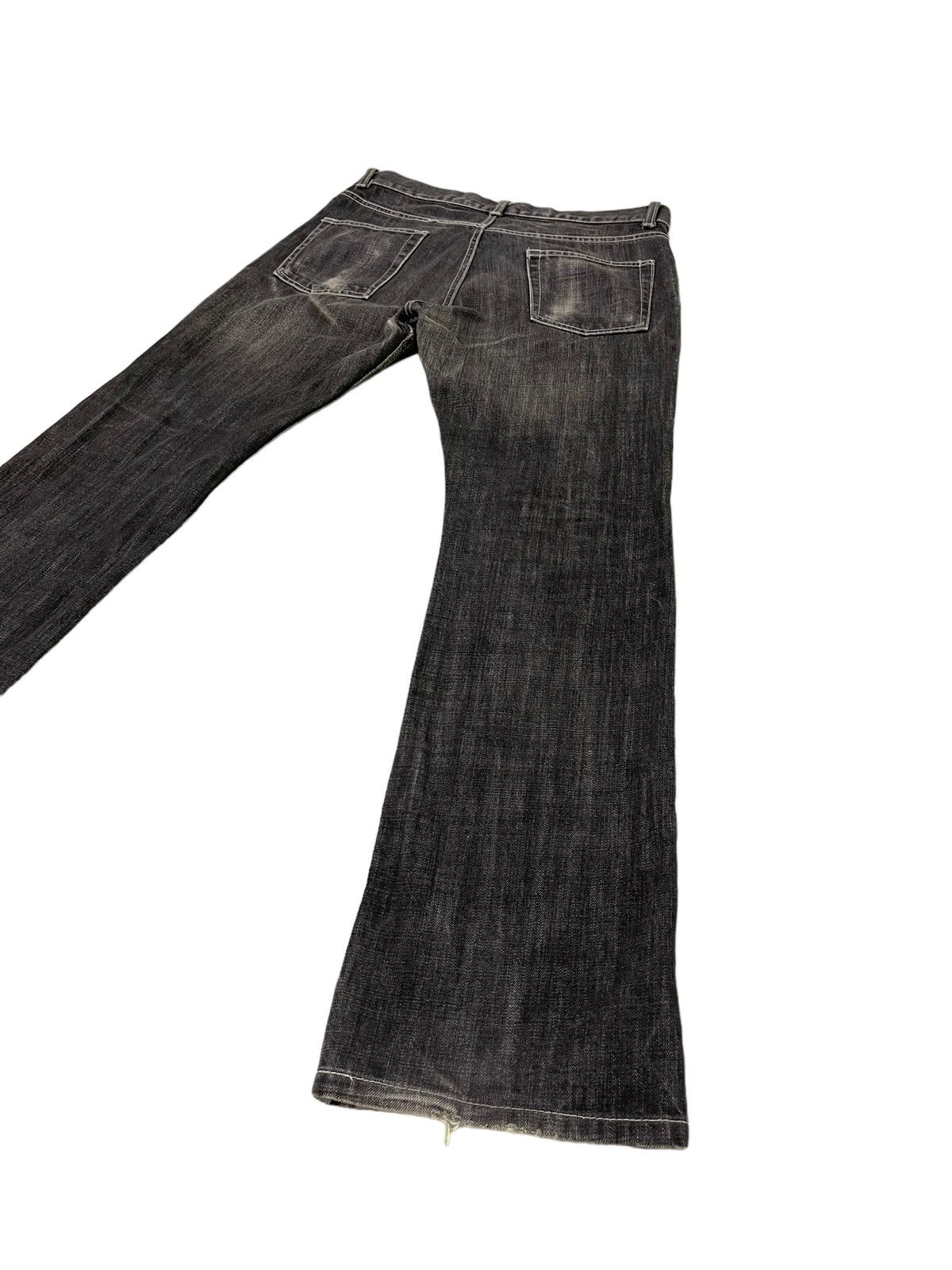 Japanese Brand Flare Jeans High Street Japan Faded Distress Boot Cut 6🟦4 Size US 33 - 13 Thumbnail