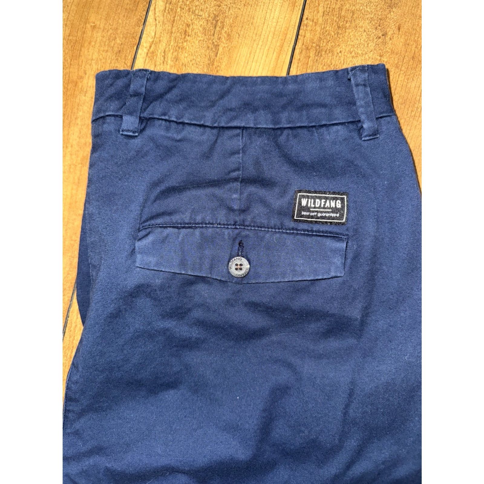 Vintage Wolfgang Women’s Chino Pants 34x30 Navy Blue Cotton Casual Trousers Regular 34 Inseam 30” Men’s? Size 24" / US 00 / IT 34 - 3 Thumbnail