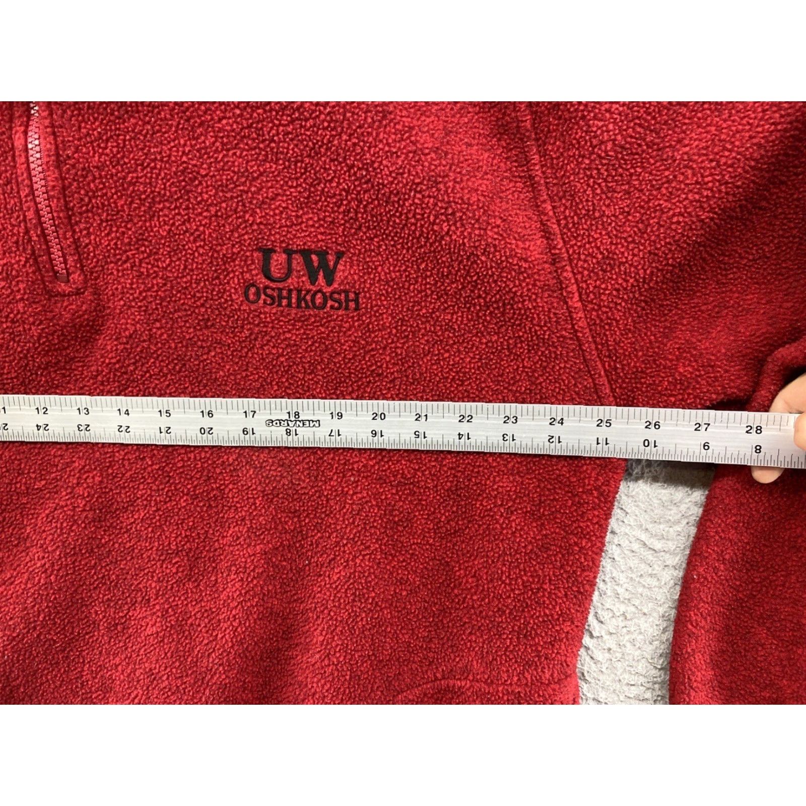 Vintage VINTAGE University of Wisconsin UW Oshkosh Polartec Fleece 1/4 Zip Jacket Size Large Mens Red Size US L / EU 52-54 / 3 - 4 Thumbnail