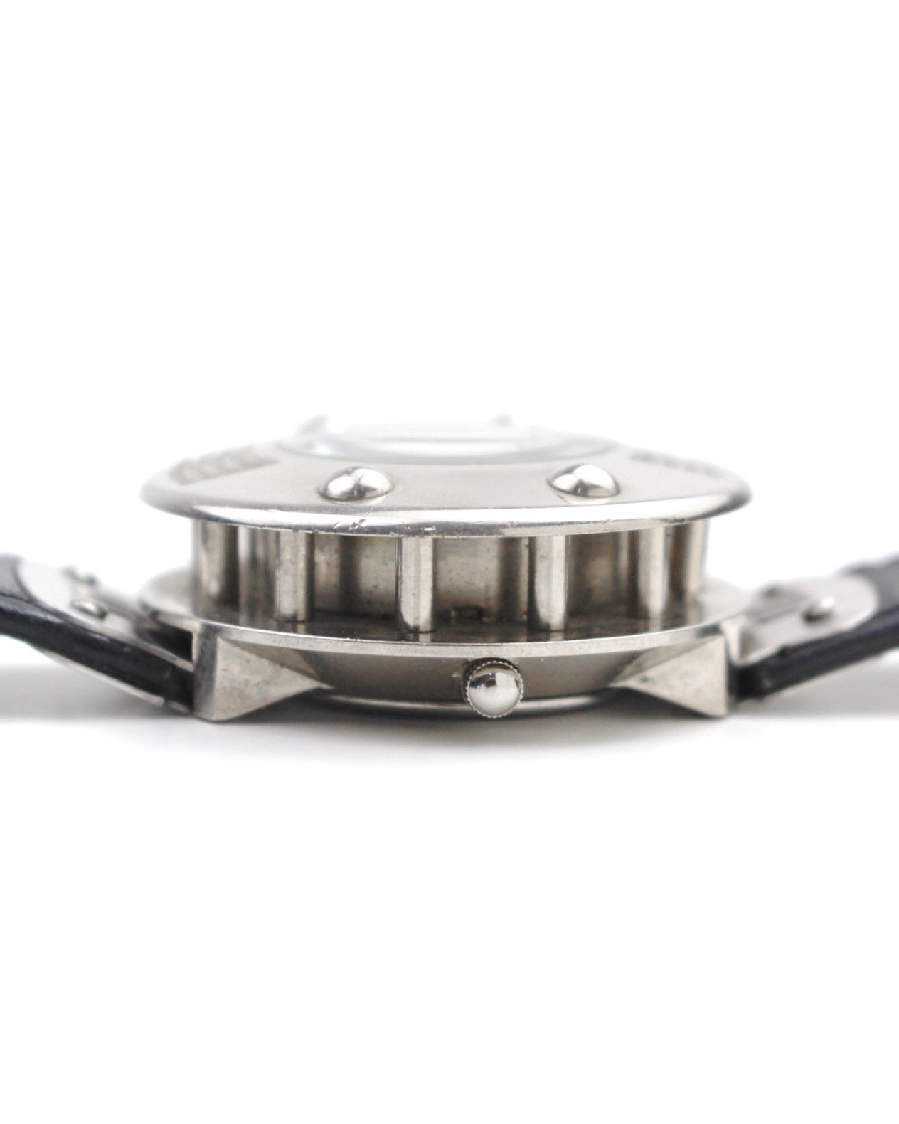 If Six Was Nine 2000S JAPANSE MADE INDUSTRIAL STEEL ROUND QUARTZ WATCH Size ONE SIZE - 3 Thumbnail