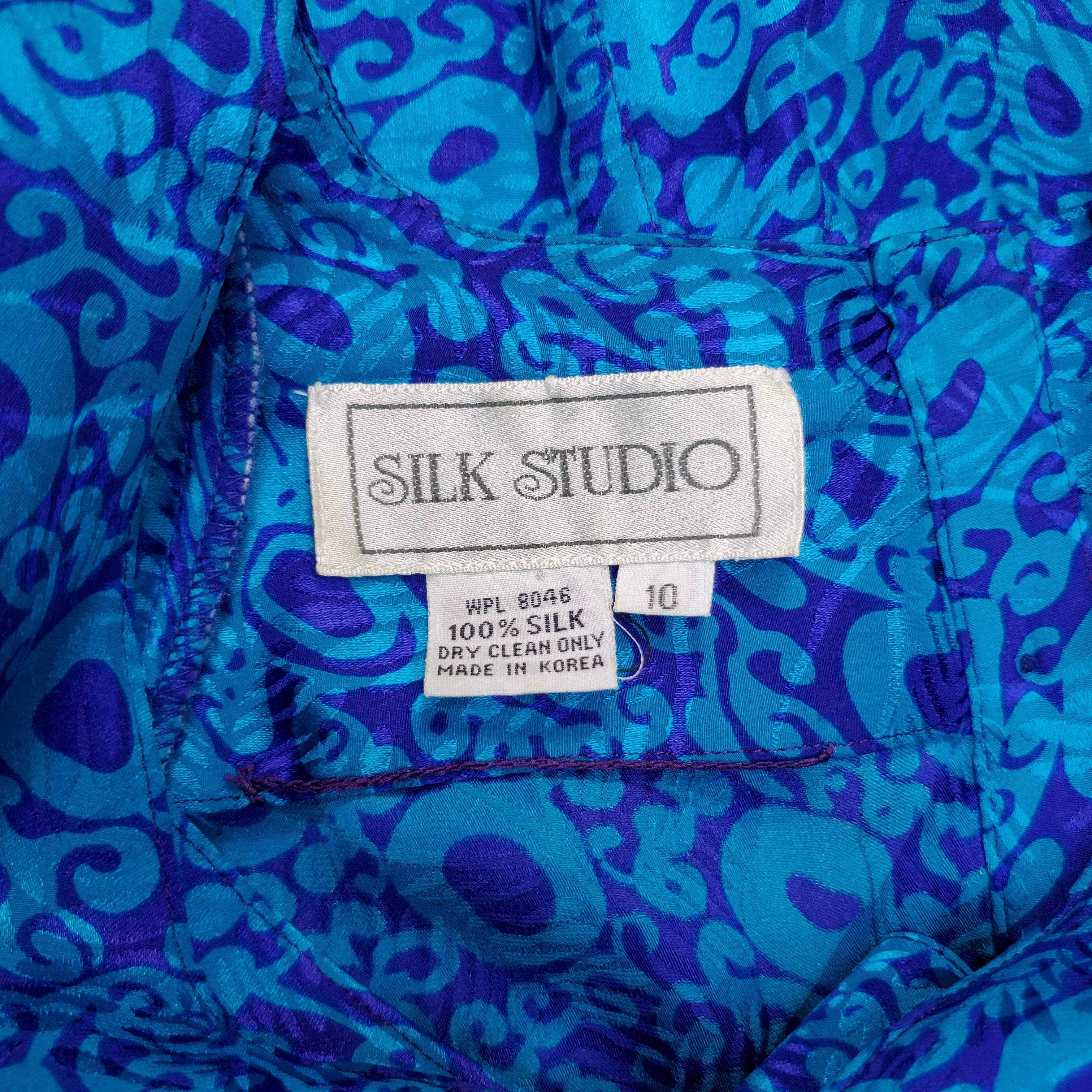 Other Silk Studio Size 10 Dress Vintage 80s Shoulder Pads Batwing Size L / US 10 / IT 46 - 13 Thumbnail