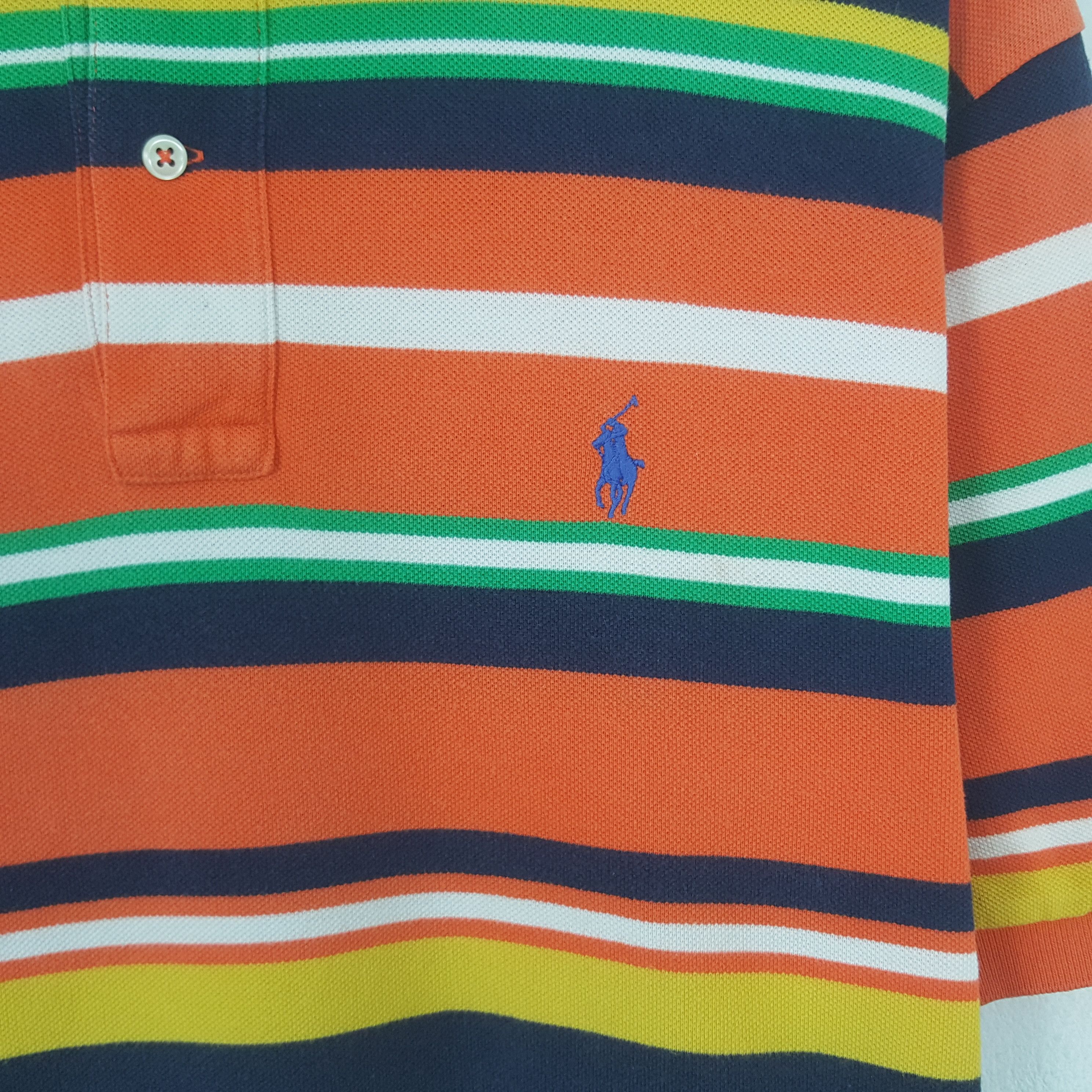 Polo Ralph Lauren Vintage Polo Ralph Lauren Striped Polos Shirt Size US XL / EU 56 / 4 - 2 Thumbnail