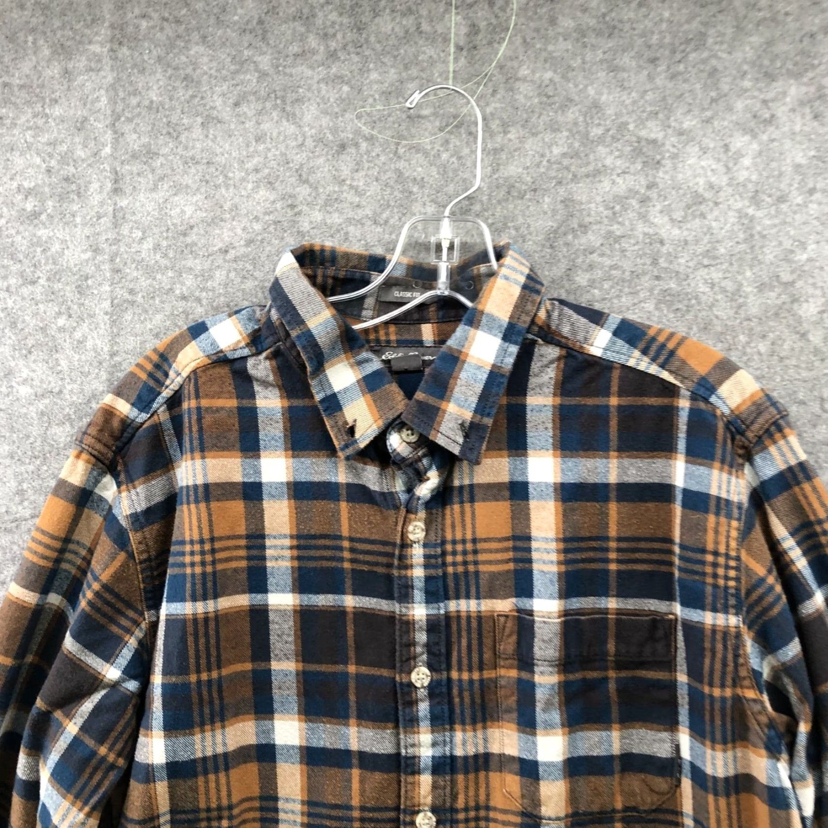 Eddie Bauer VINTAGE Eddie Bauer Flannel Shirt Mens L Classic Fit Brown Blue Plaid Thick Cotton Size US L / EU 52-54 / 3 - 3 Thumbnail