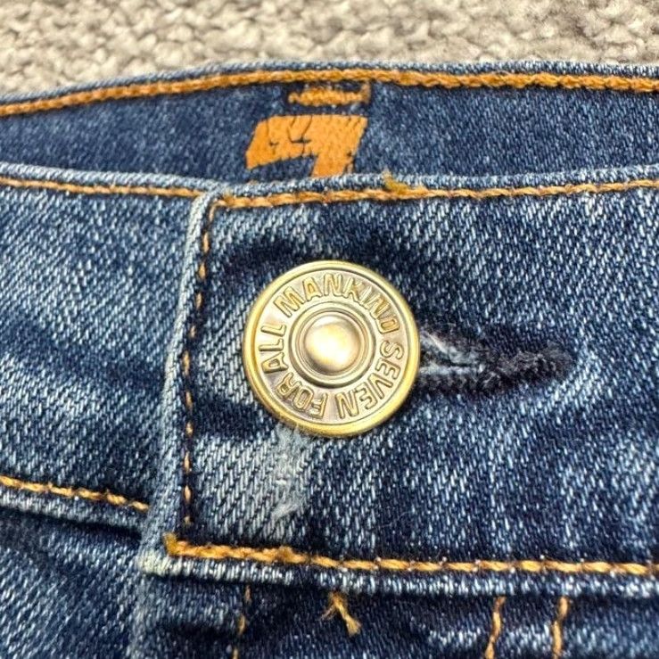 7 For All Mankind 7 For All Mankind Jeans Denim 7 For All Mankind The Ankle Skinny Distressed Blue 28 Womens Regular Jeans Size 28" / US 6 / IT 42 - 7 Thumbnail