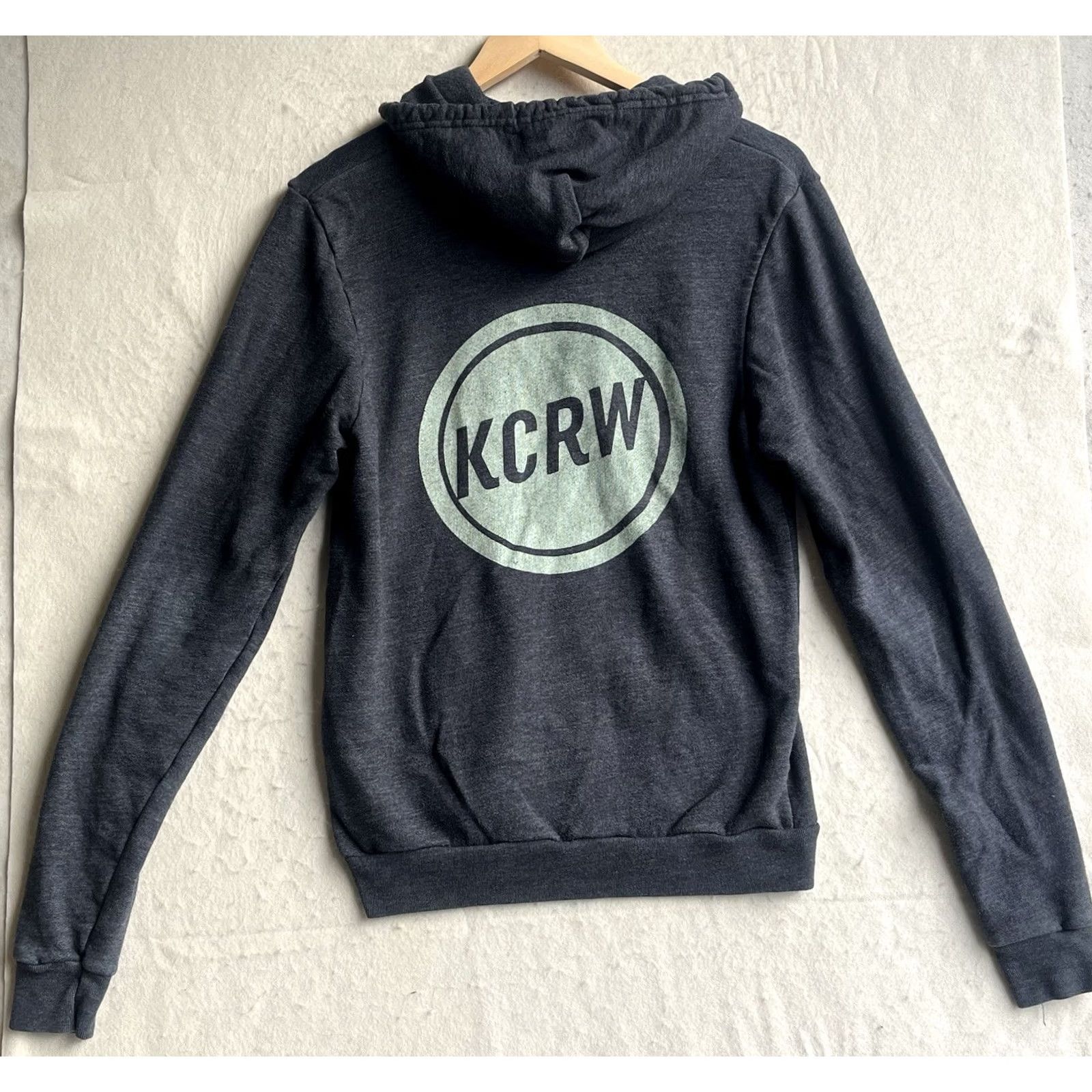 American Apparel KCRW Hoodie Full Zip USA Men’s Medium Gray Cotton Blend Fleece Zipper Hooded Jacket Size US M / EU 48-50 / 2 - 2 Thumbnail