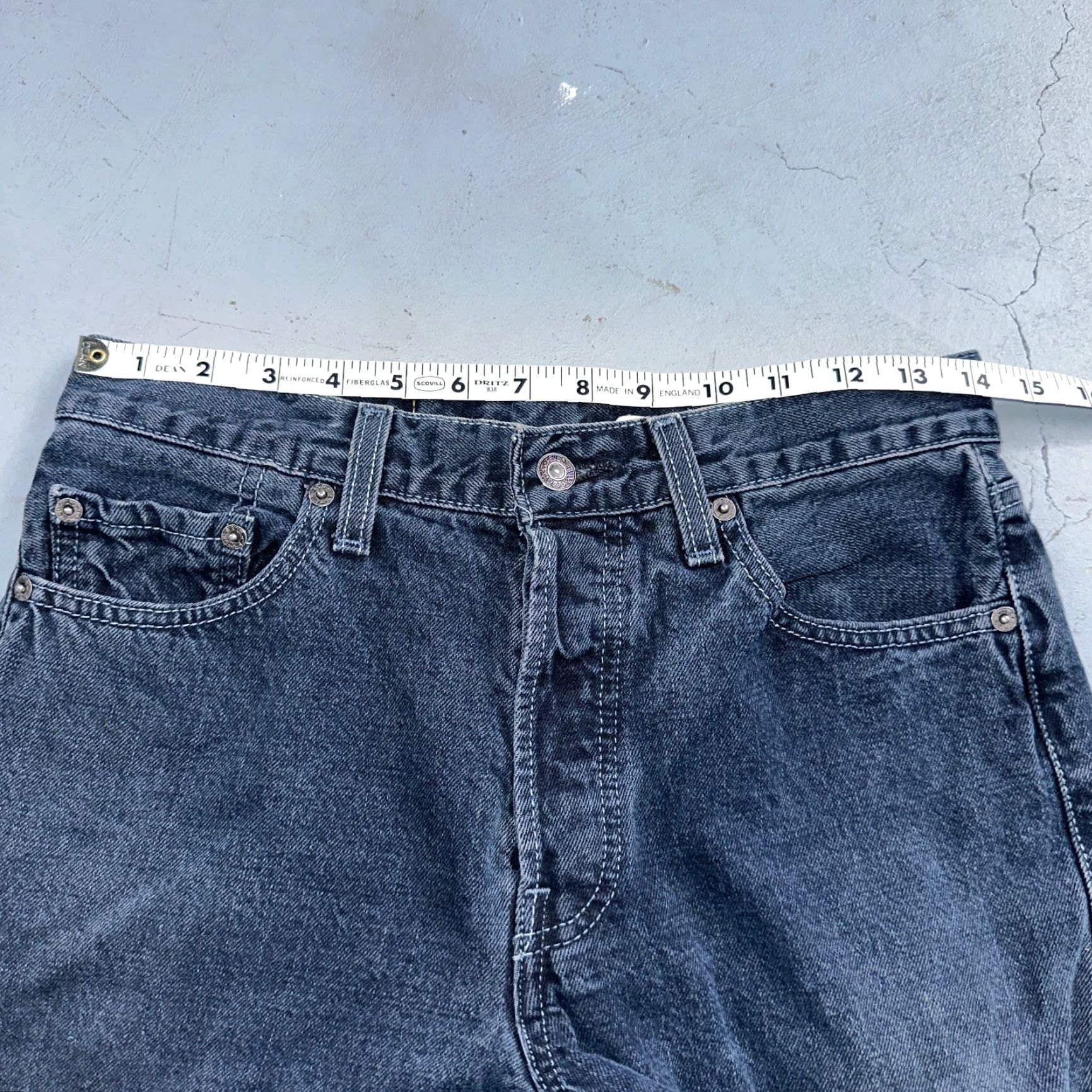 Levi's VINTAGE Levi's 501 Jeans Main Selling Point 90s Mexico Straight Leg 29x32 28x31 Dark Wash Blue Cotton Denim Mens Regular Jeans 501 Series 90s Theme Size US 29 - 7 Thumbnail