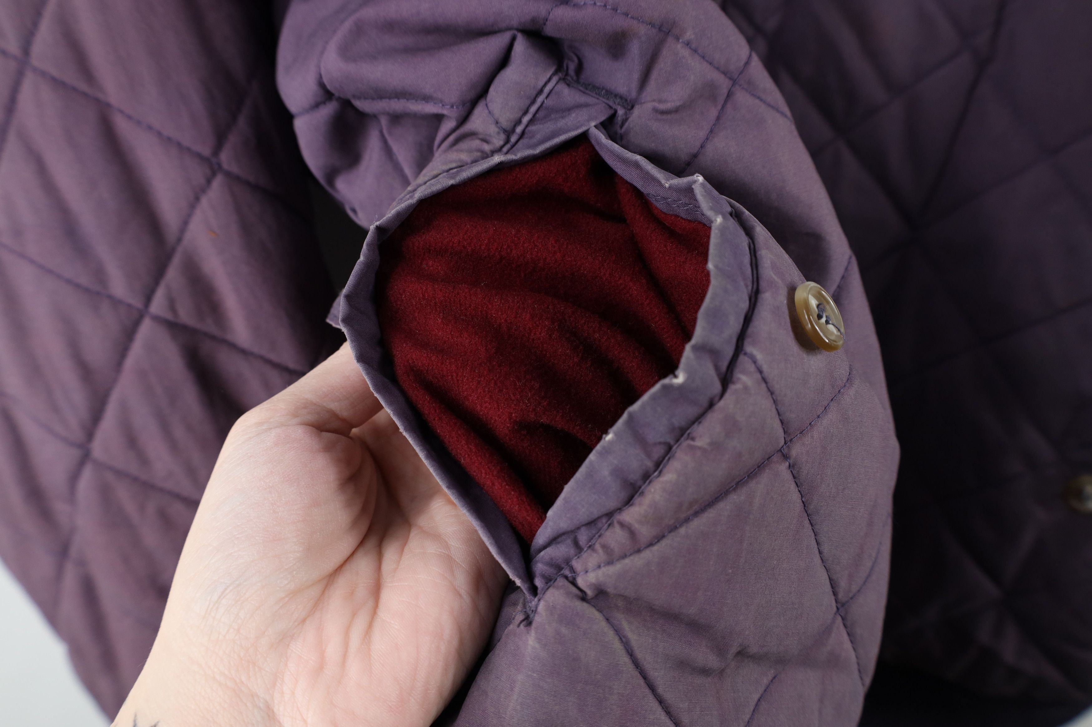 Columbia × Vintage Vintage 90s Columbia Spell Out Quilted Bomber Jacket Purple Size US L / EU 52-54 / 3 - 7 Thumbnail