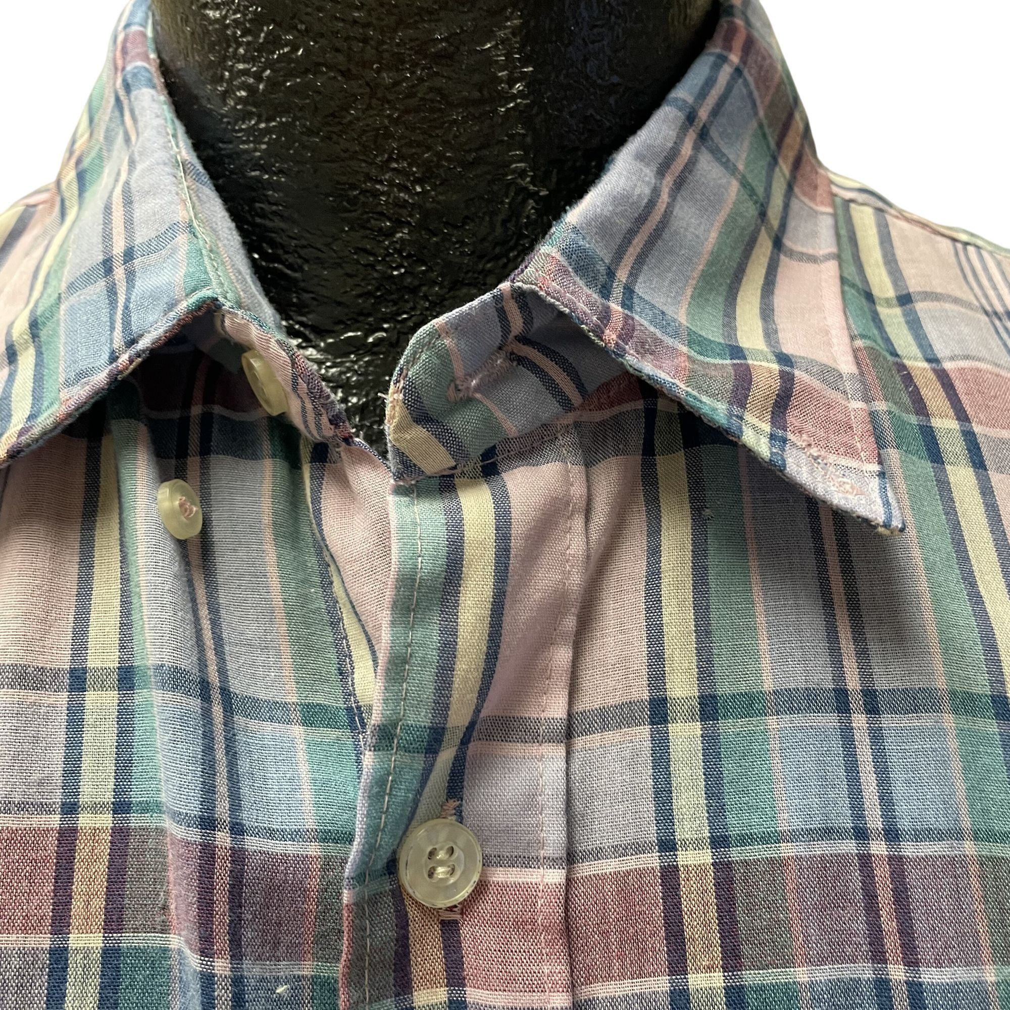 McGregor Vtg McGregor Contemporary Pastel Blue Pink Madras Shirt Size US L / EU 52-54 / 3 - 8 Thumbnail