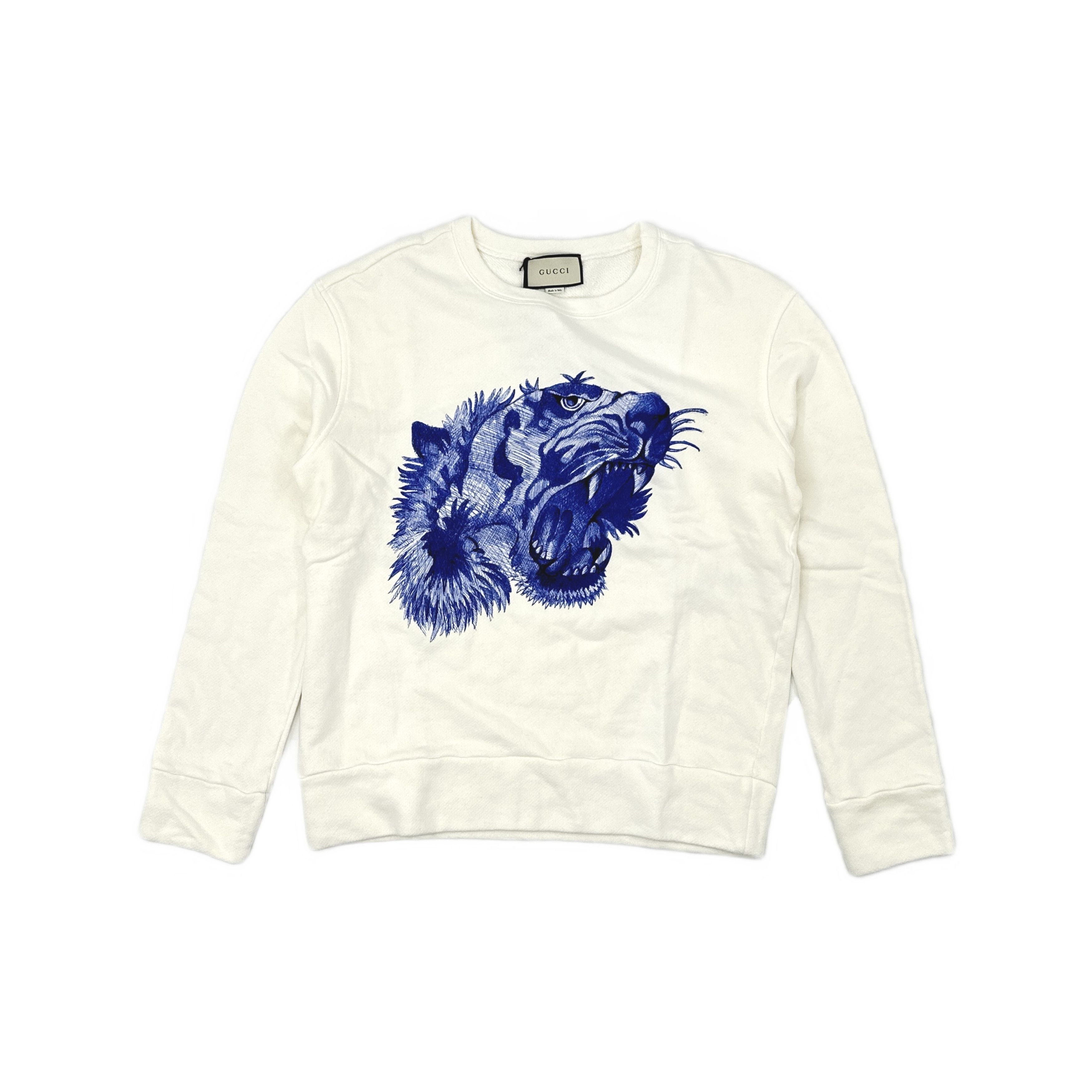 Gucci Gucci Tiger Head Graphic Sweatshirt Size L Size US L / EU 52-54 / 3 - 1 Thumbnail
