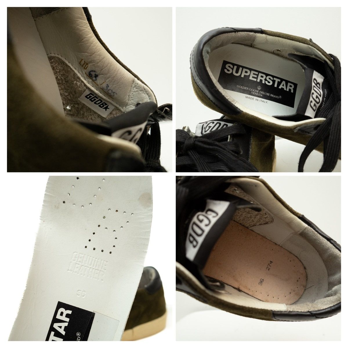 Golden Goose Golden Goose Superstar Low Sneakers Limited Sz: 6 Army Green Size US 6 / IT 36 - 10 Thumbnail