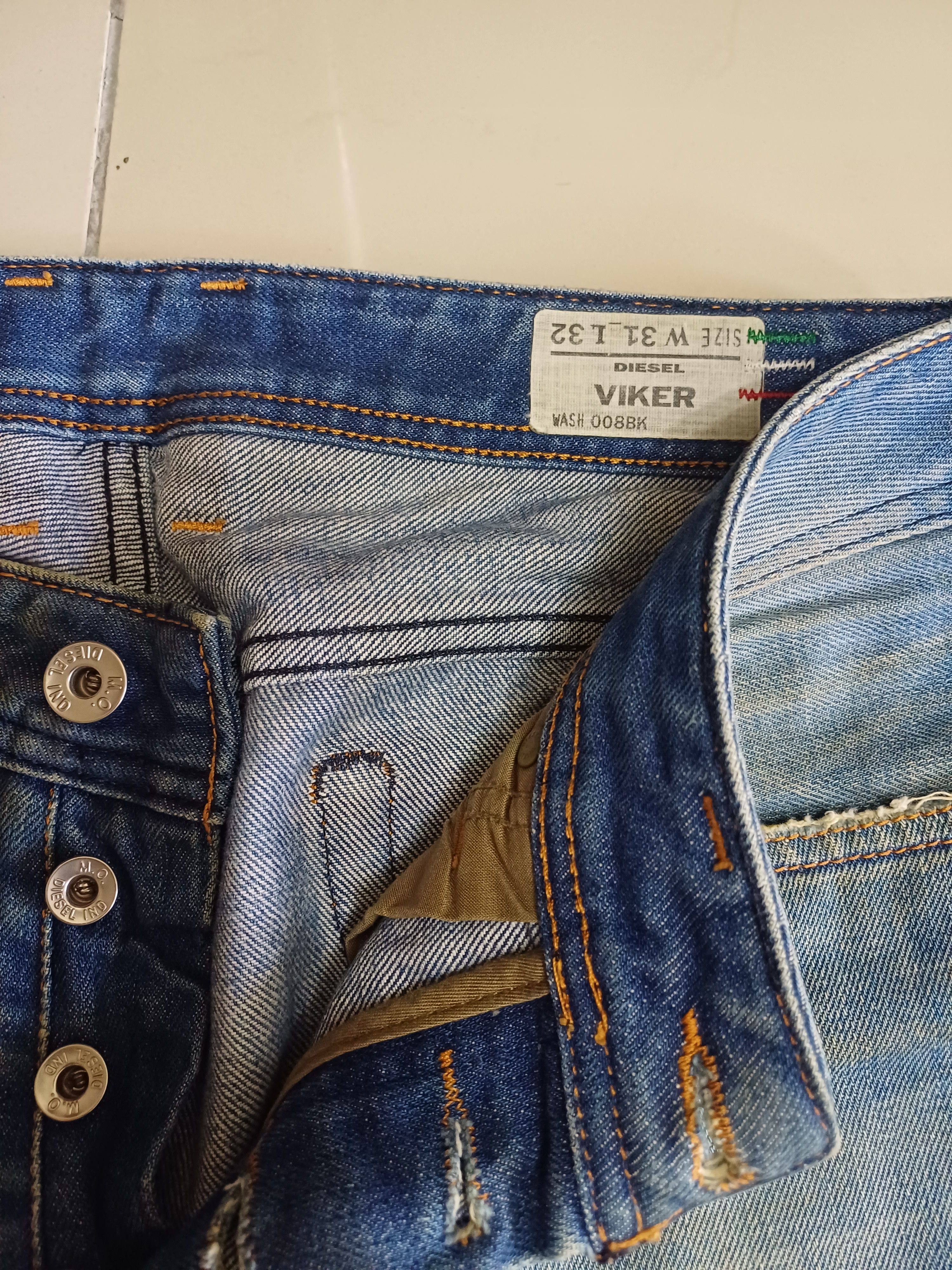 Designer × Seditionaries Diesel jeans, distressed & faded colour design Size US 31 - 8 Thumbnail