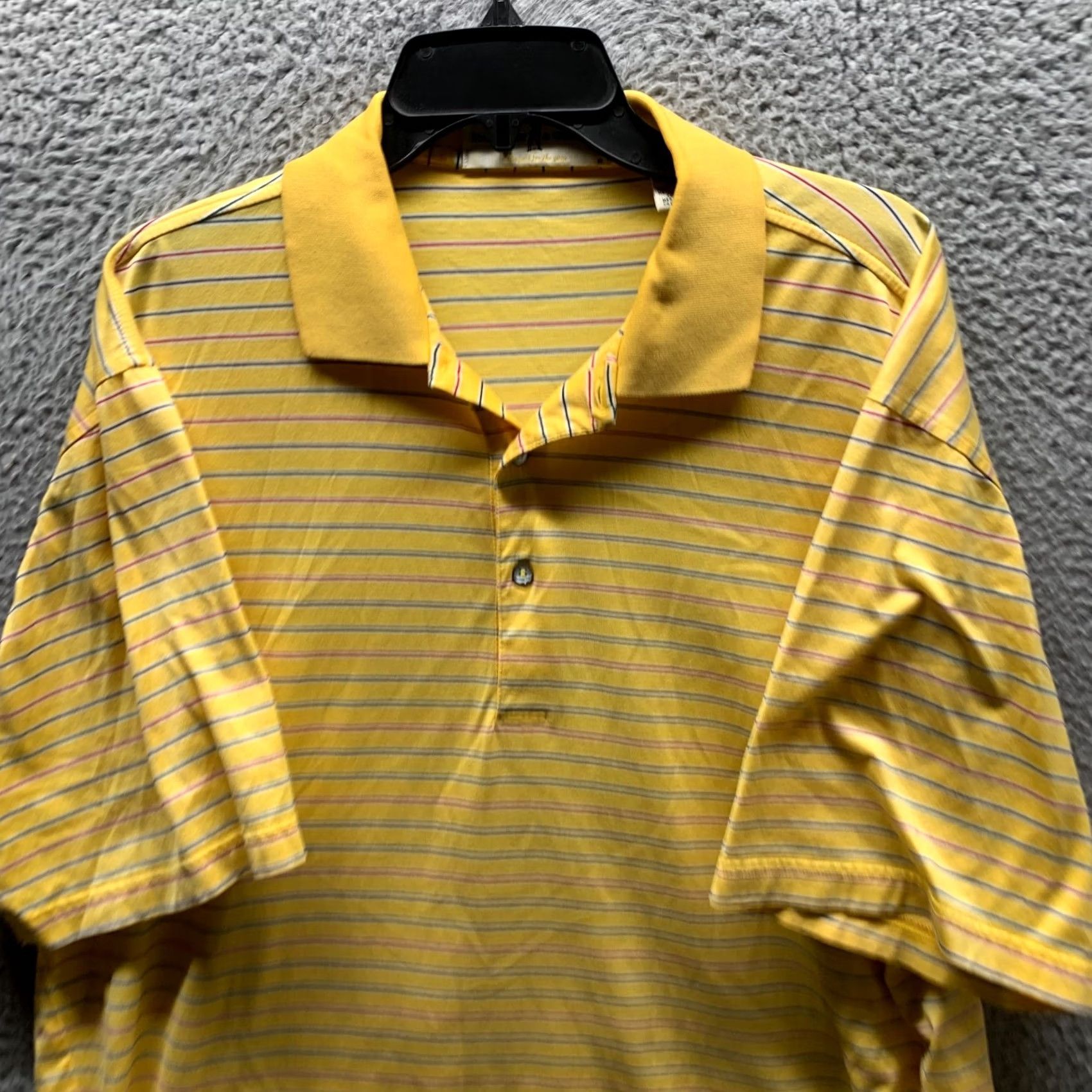 Vintage VINTAGE Fairway & Greene Polo Shirt Adult Large Yellow Striped Cotton Mens Size US L / EU 52-54 / 3 - 2 Thumbnail