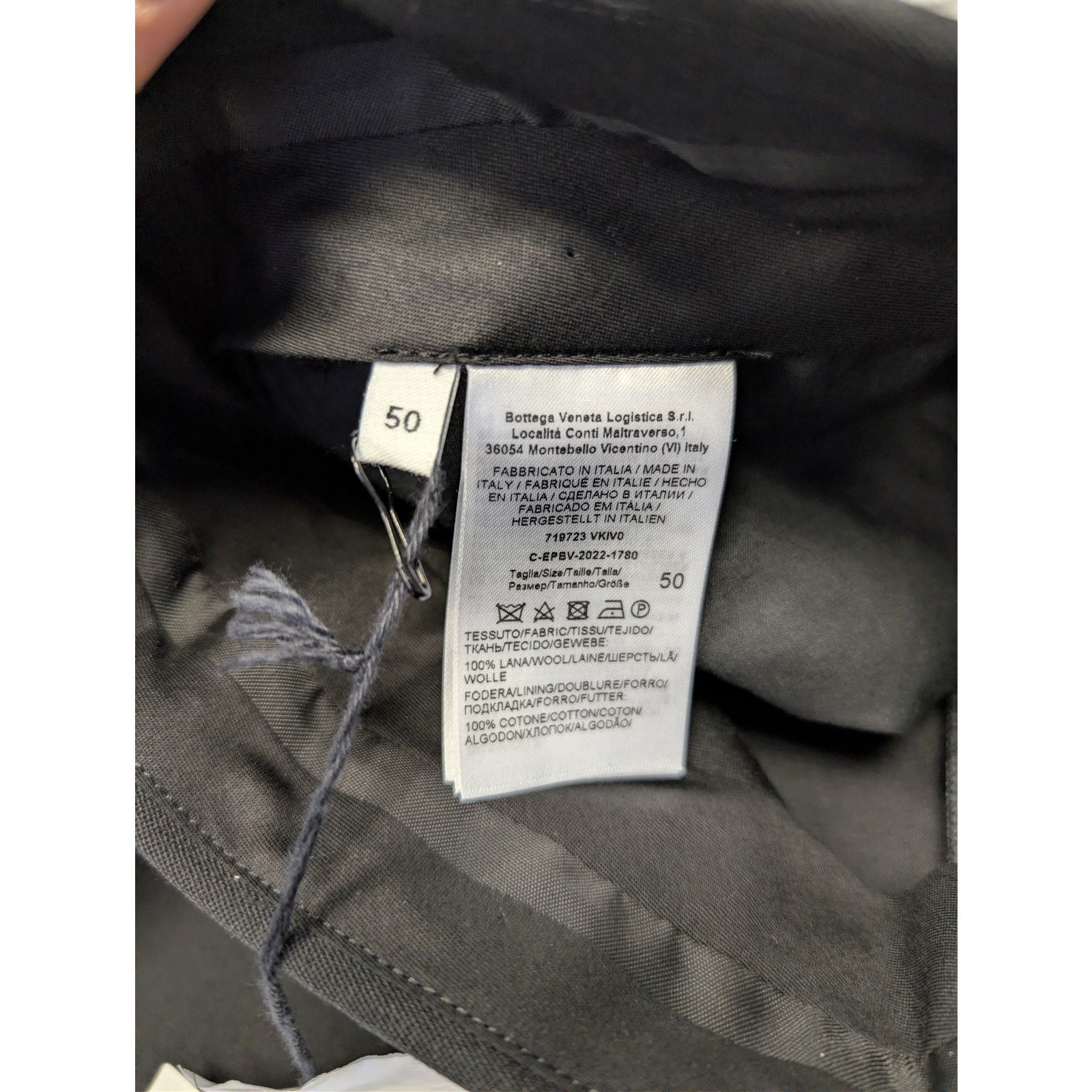 Bottega Veneta o1rshd1 Compact Wool Trousers Pants in Black Size US 34 / EU 50 - 19 Thumbnail