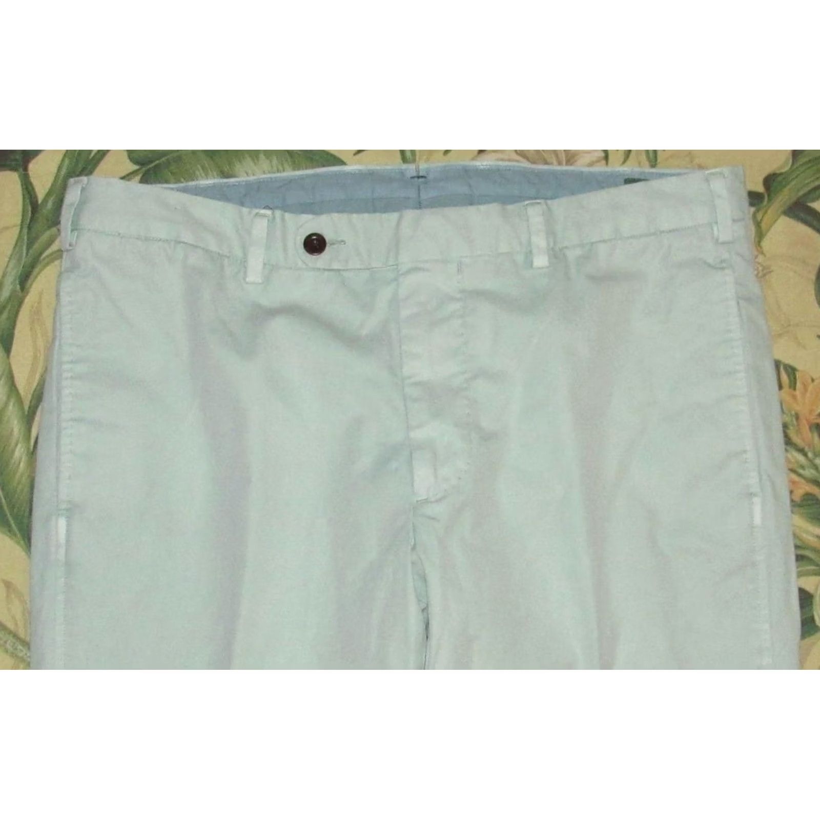 Sid Mashburn SID MASHBURN Mint Green Cotton Flat Front Chino Pants 35 x 27 Mens Chino 35 Mint Green 100% Cotton Flat Front Pants 90s? Size US 35 - 2 Thumbnail