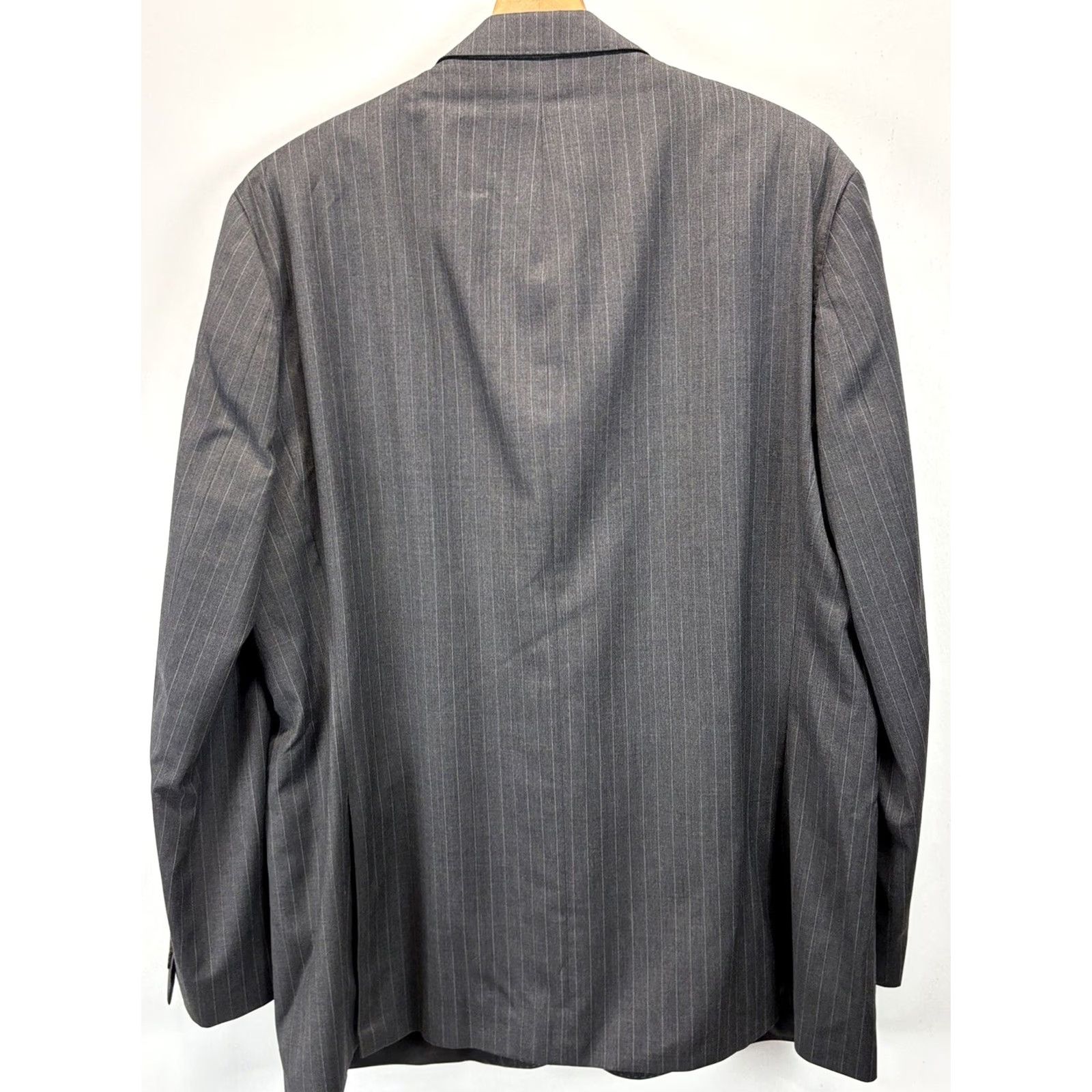 Ralph Lauren Lauren Ralph Lauren Blazer Sport Coat Jacket 50L Wool Slim Gray Striped Men’s VINTAGE? Size 50R - 2 Thumbnail