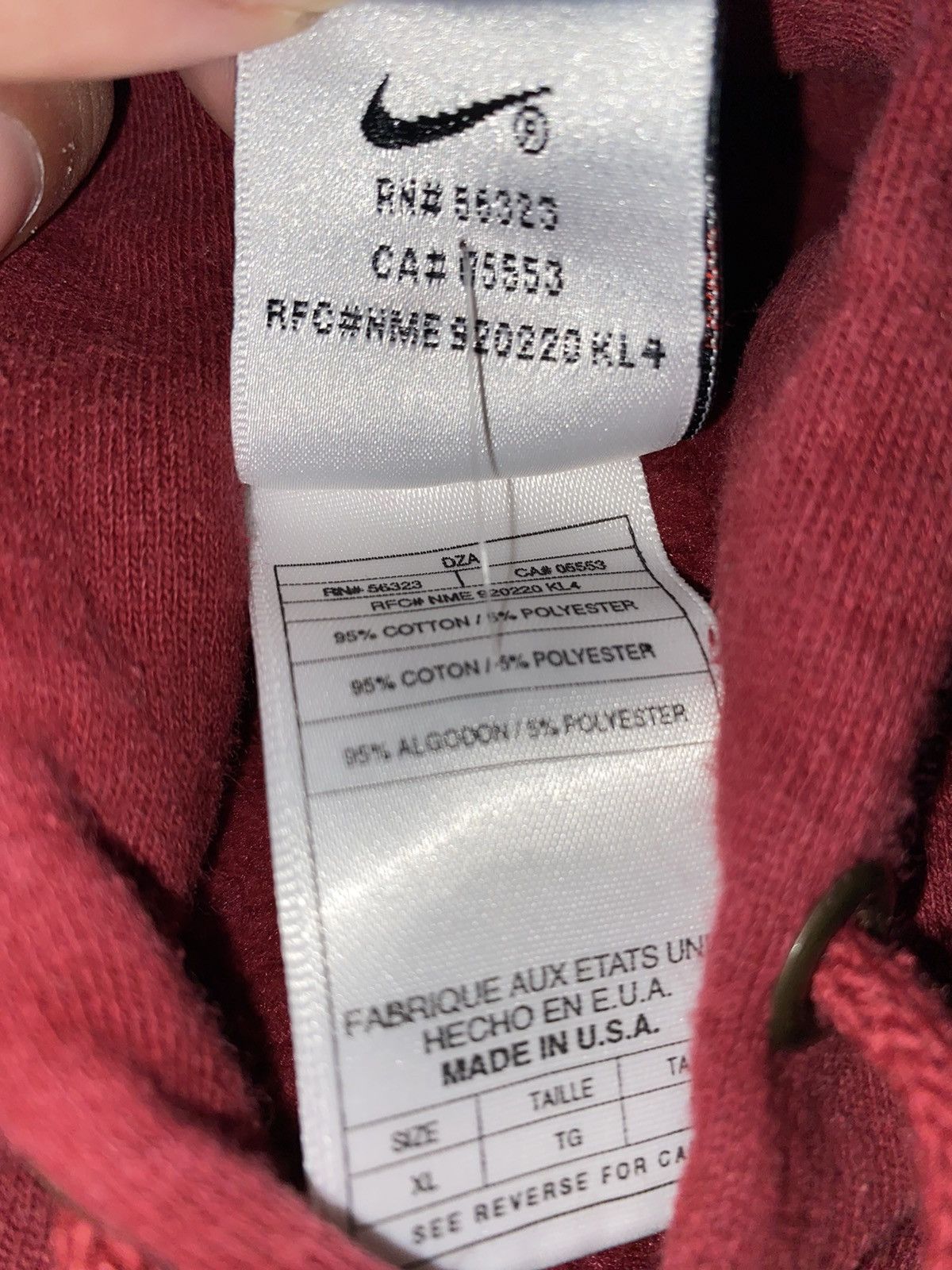 Vintage Nike tonal swoosh hoodie