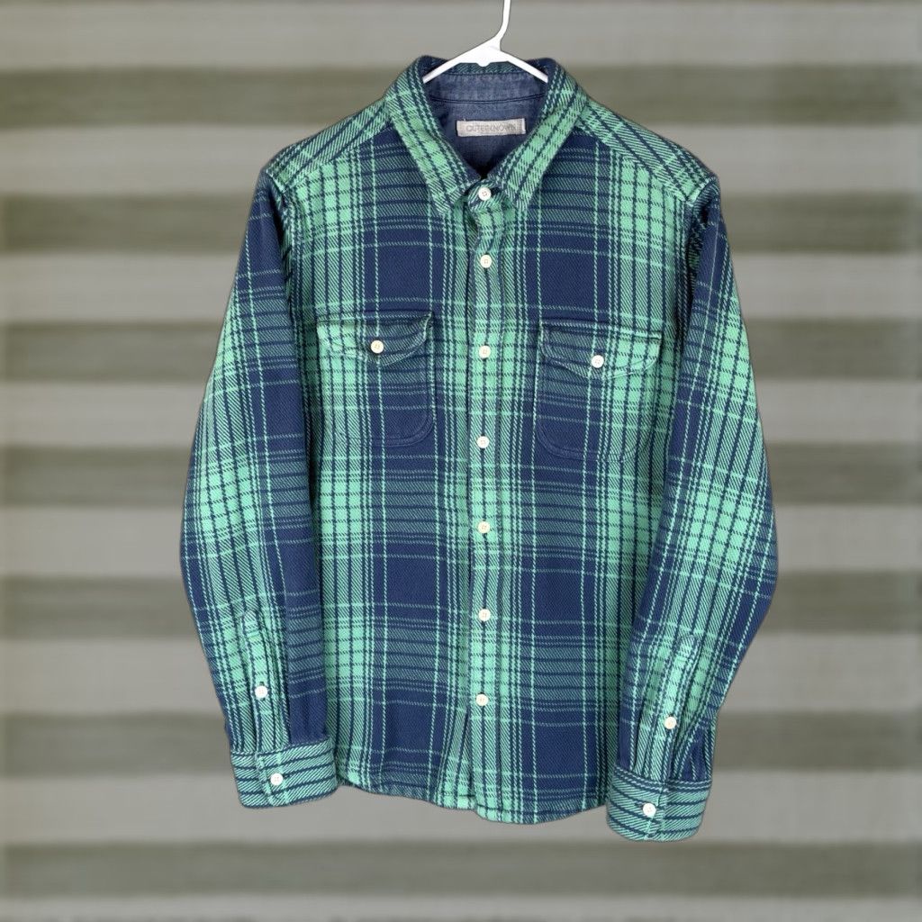 Outerknown VINTAGE Outerknown Shirt Mens Small Green Plaid Cotton Flannel Outdoor Button-Up Long Sleeve with Pockets Size US S / EU 44-46 / 1 - 1 Thumbnail