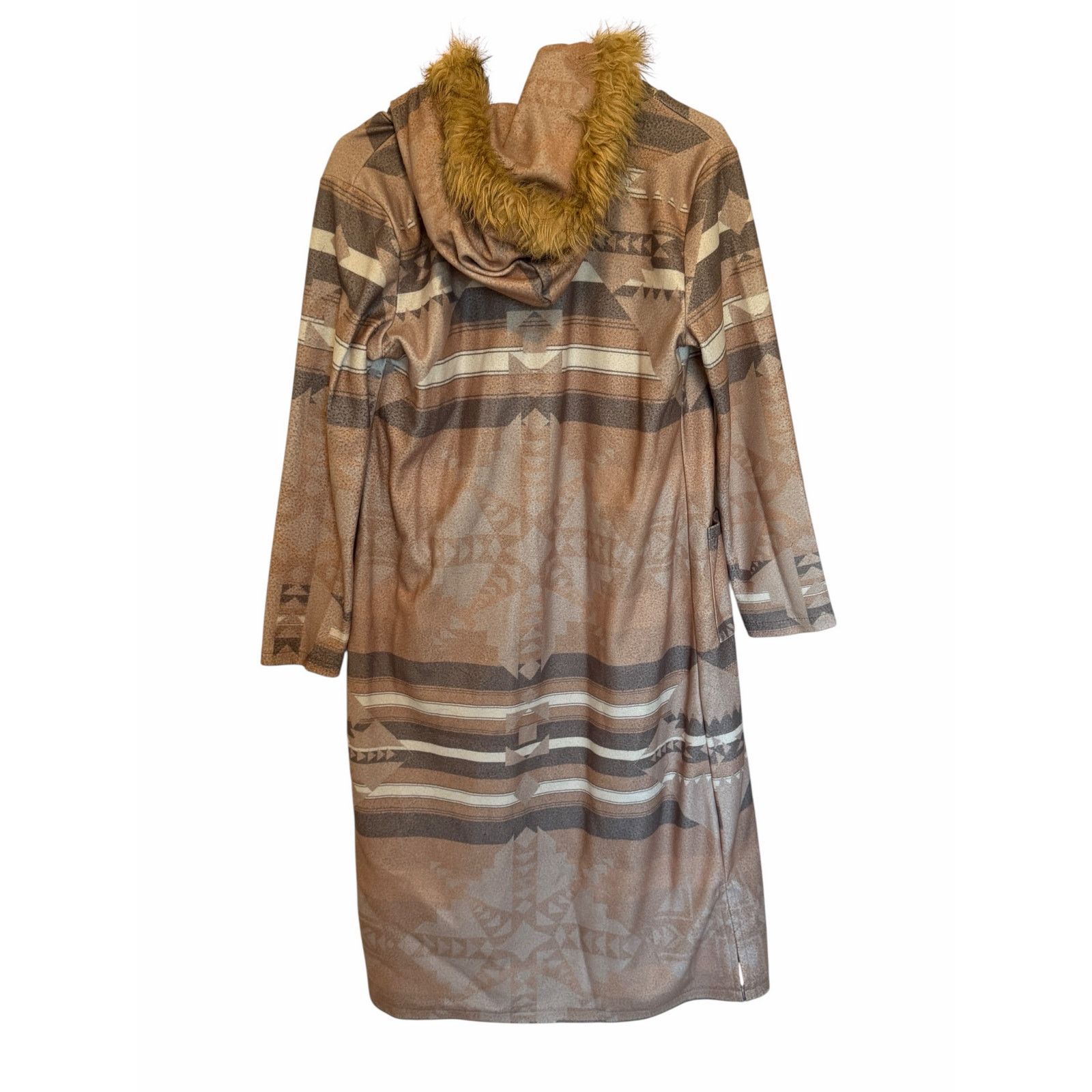 Other Brown Faux Fur Trim Long Sleeve Pocketed Parka Cardigan Size S / US 4 / IT 40 - 6 Thumbnail