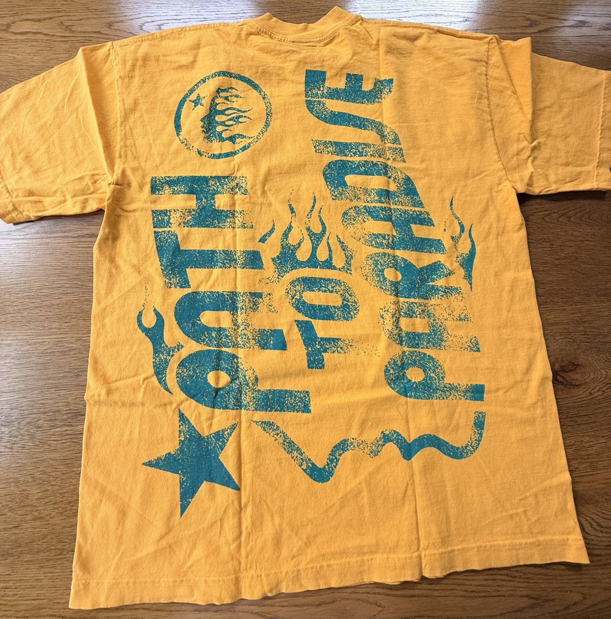 HELLSTAR Hellstar Jesus Emblem Tee Yellow Green size XL Size US XL / EU 56 / 4 - 2 Thumbnail