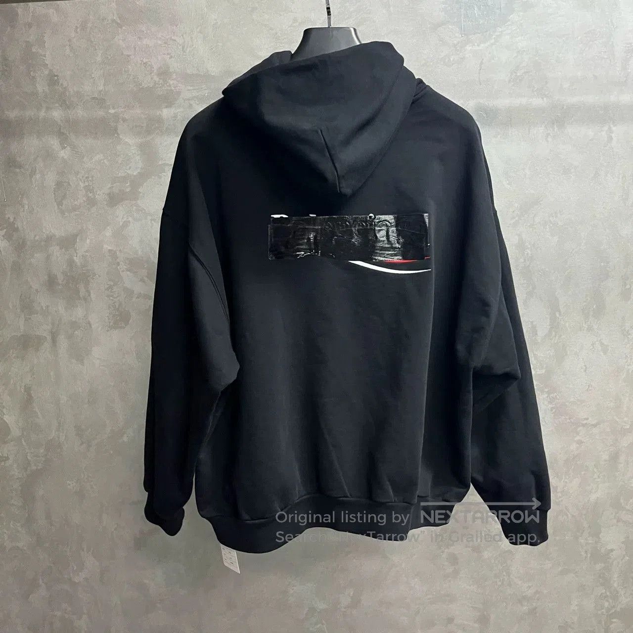 Balenciaga Balenciaga Black Logo Print Hoodie. Size US XL / EU 56 / 4 - 5 Thumbnail