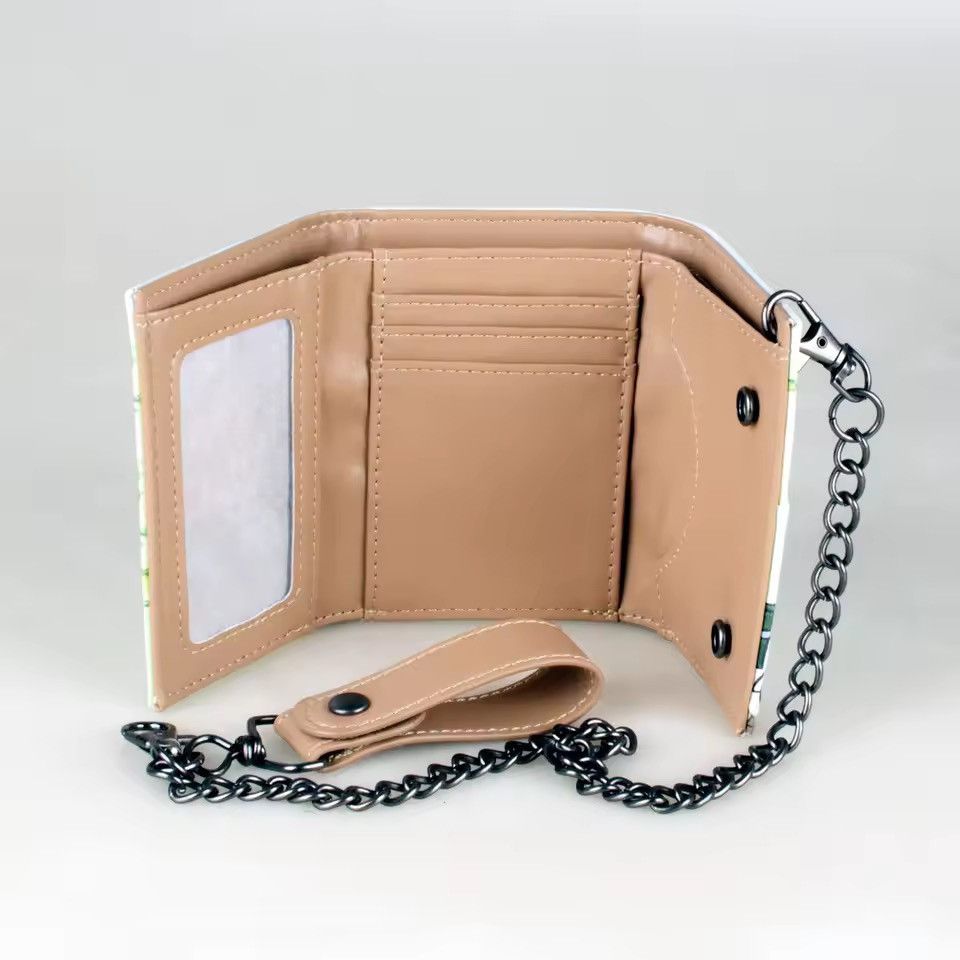 Japanese Brand Triple-Fold Cartoon PU Leather Wallet With Chain Size ONE SIZE - 5 Thumbnail