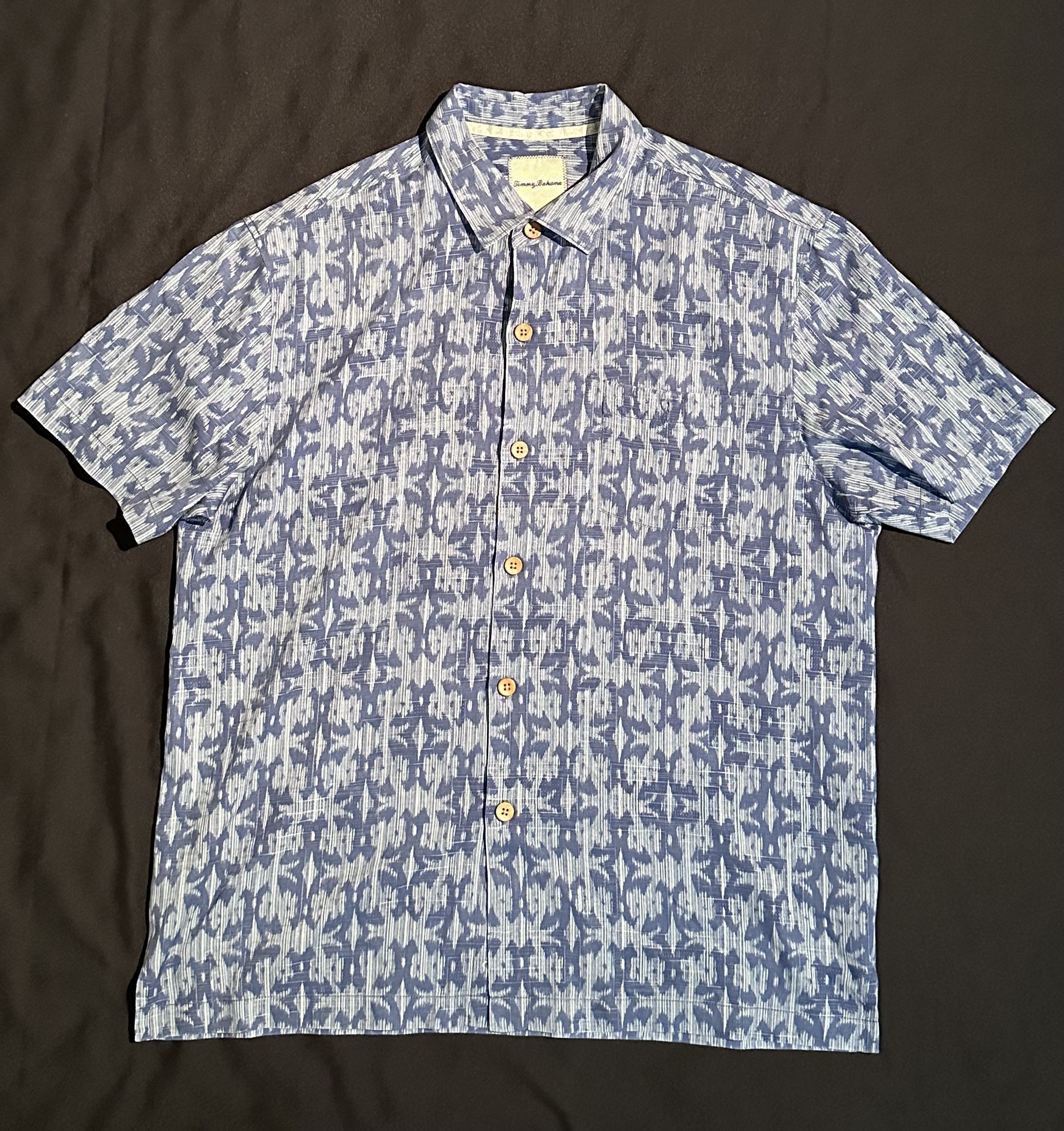 Tommy Bahama Tommy Bahama Blue Silk Hawaiian Shirt Size US L / EU 52-54 / 3 - 1 Thumbnail