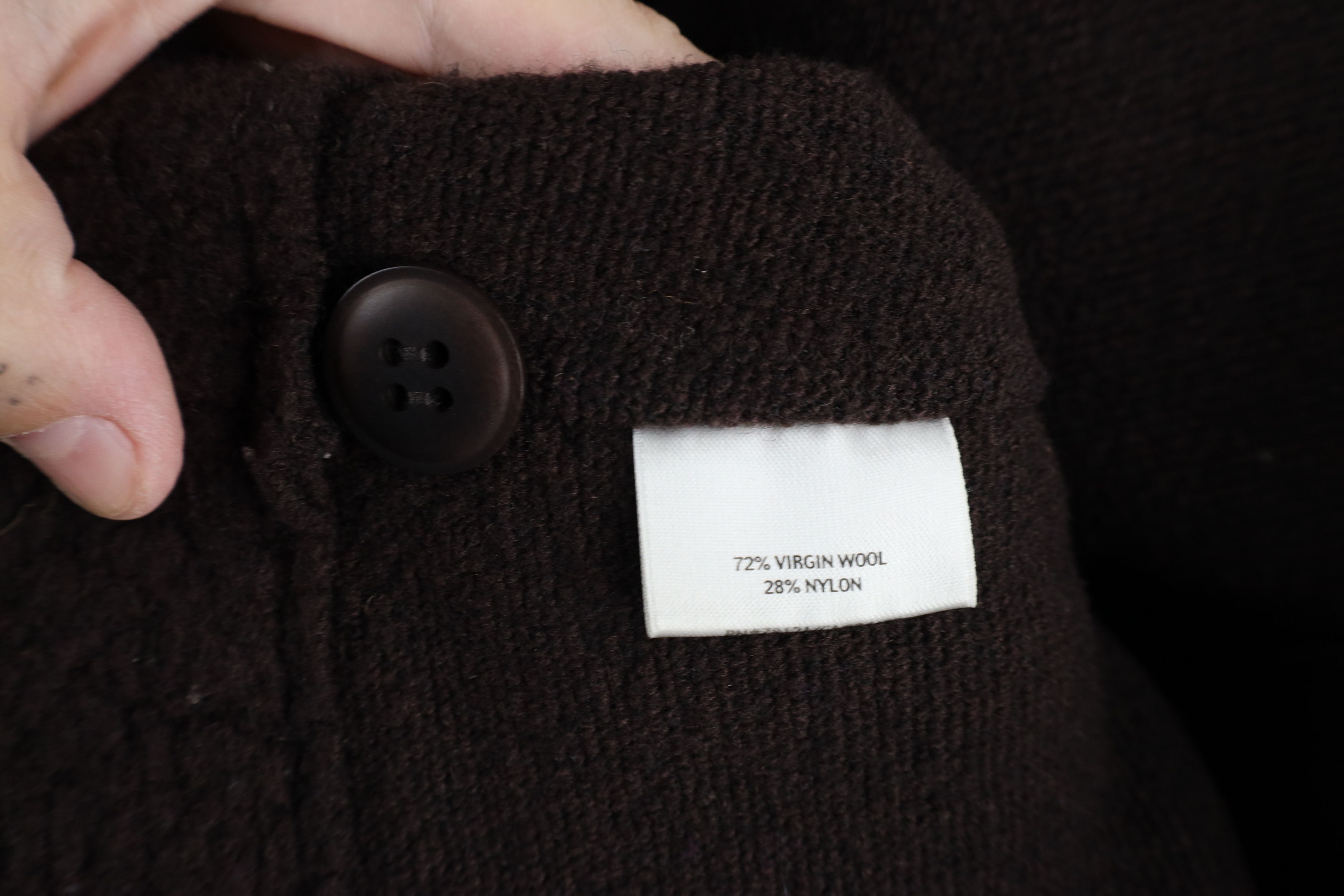 Eileen Fisher × Vintage Eileen Fisher Virgin Wool Blend Sweater Jacket Brown Size L / US 10 / IT 46 - 8 Thumbnail