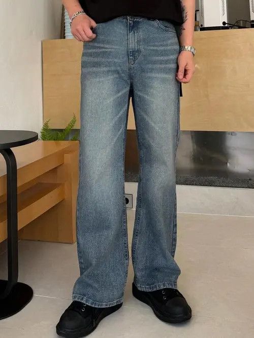 Jean × Vintage RETRO vintage 90s daily jeans pants Size US 34 / EU 50 - 1 Thumbnail