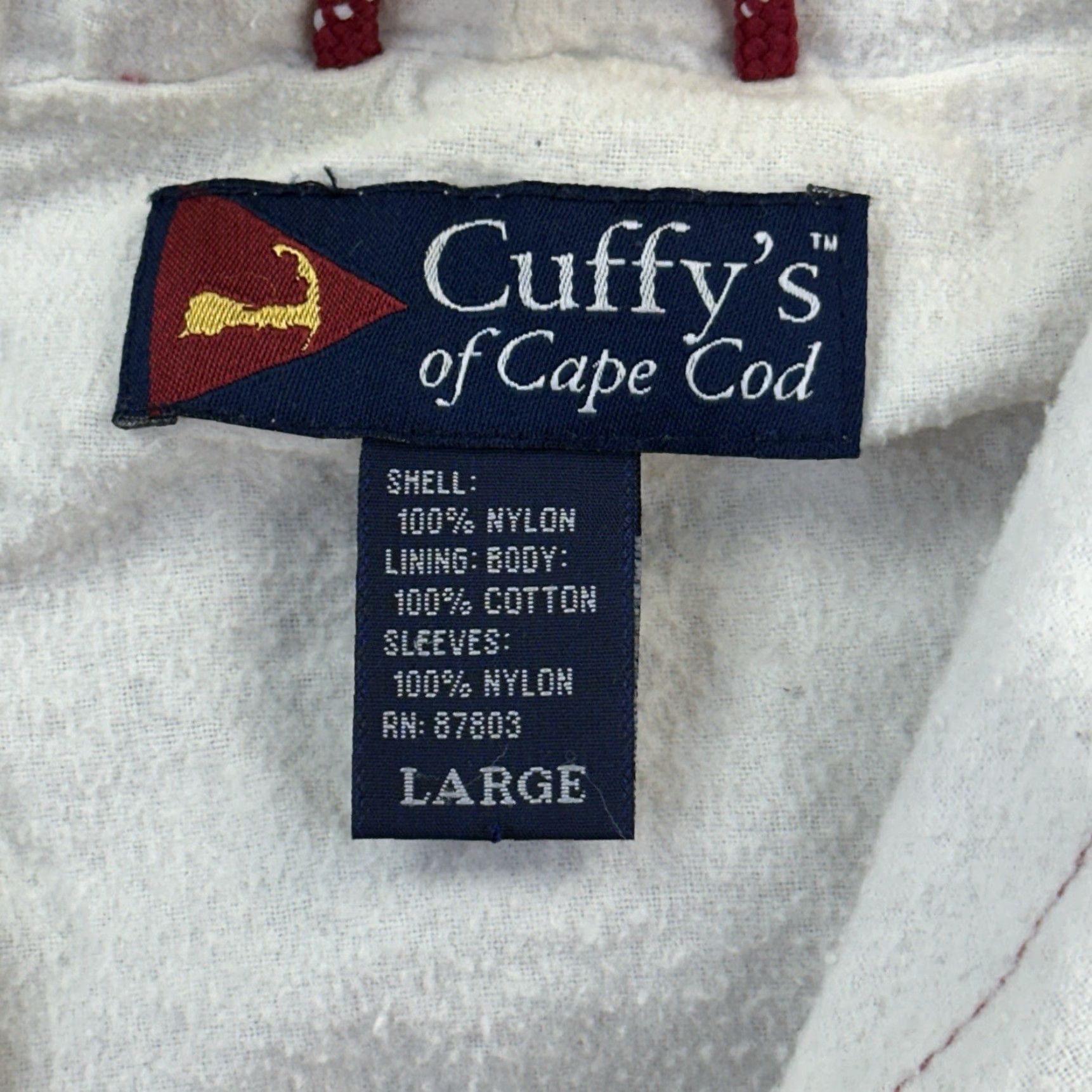 Vintage VINTAGE Woolrich Jacket Mens L Red 1/2 Zip Fleece Lined Anorak Capecod Cuffys Of 90s Outdoor Windbreaker Sized Regular Size US L / EU 52-54 / 3 - 7 Thumbnail