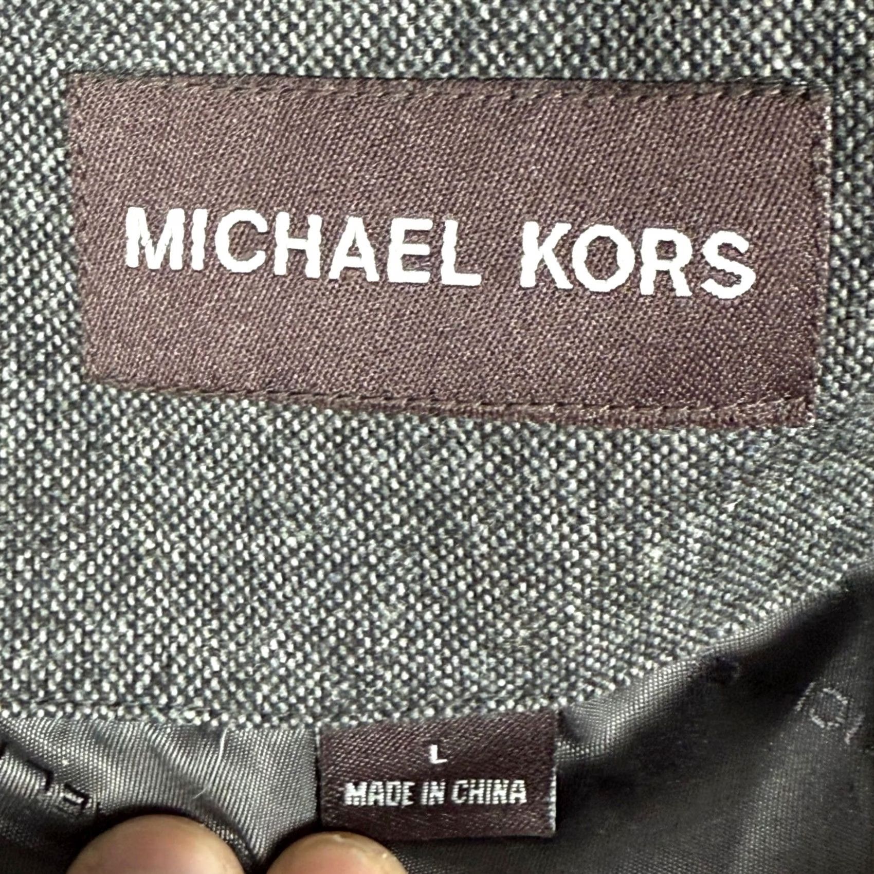 Michael Kors Michael Kors Mens Large Military Jacket Wool Blend Tweed Coat Zip Snap Casual Size US L / EU 52-54 / 3 - 5 Thumbnail