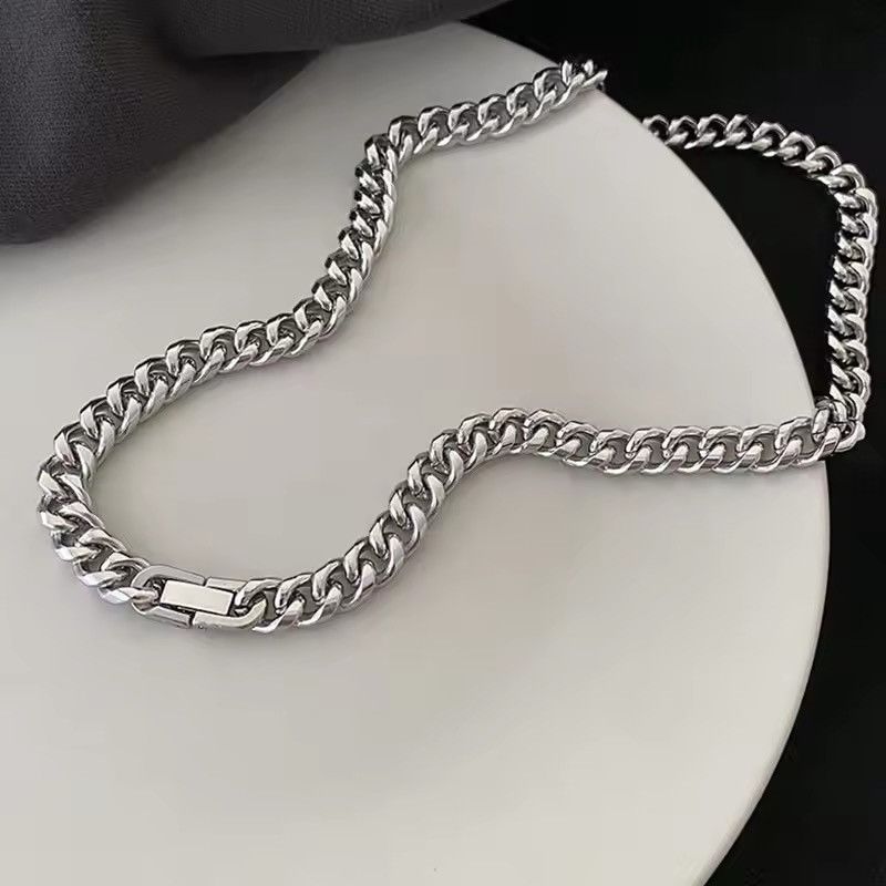 Other ❤ Fashion Men's Titanium Steel Chain Necklace Size ONE SIZE - 3 Thumbnail