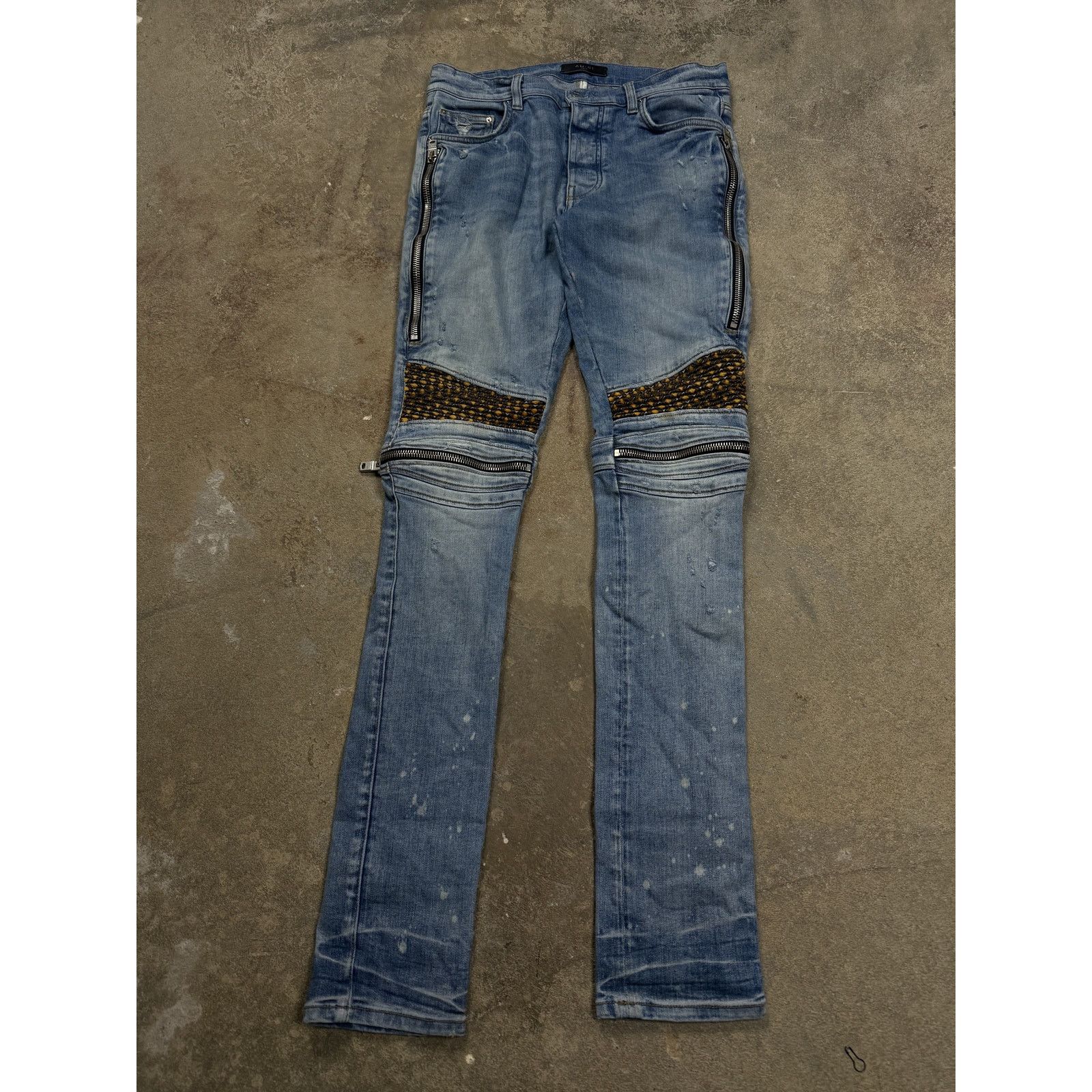 Amiri Amiri MX2 Lightwash Yellow Brown Jeans Used 31 Size US 31 - 1 Thumbnail