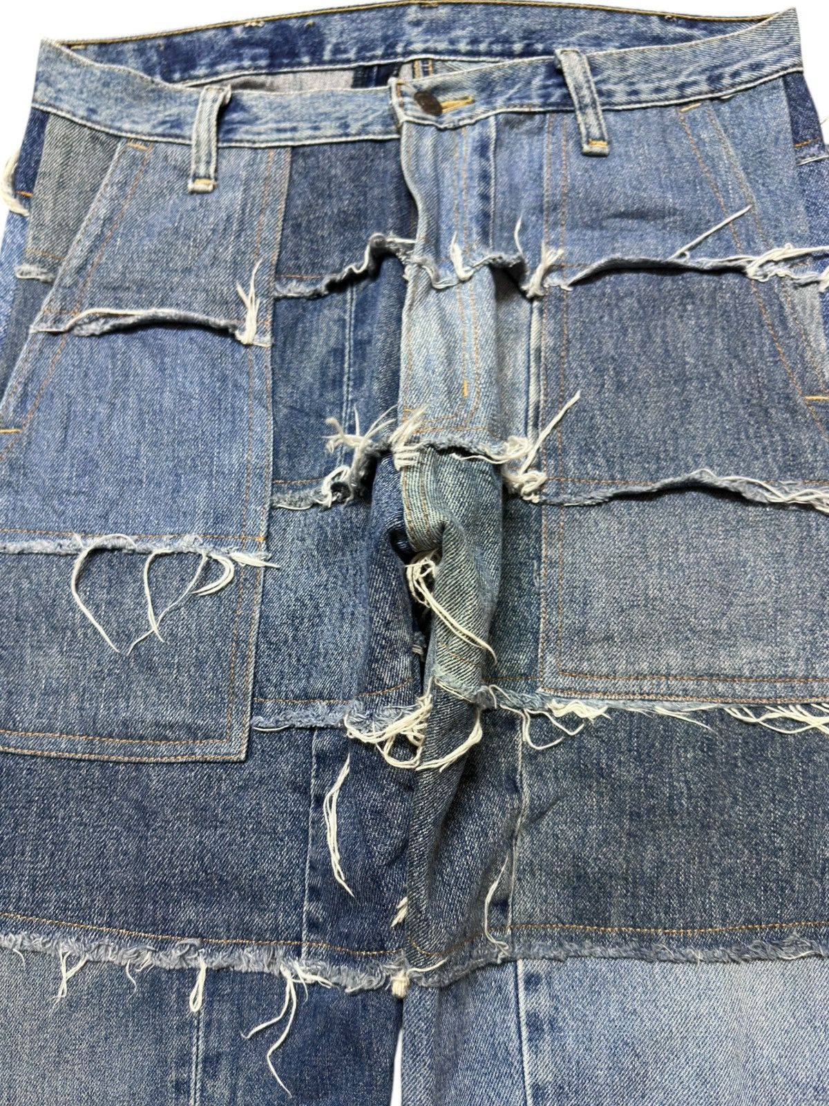 Wrangler Vintage Wrangler Upcycled Patchwork Hagi Style Denim Size US 30 / EU 46 - 2 Thumbnail