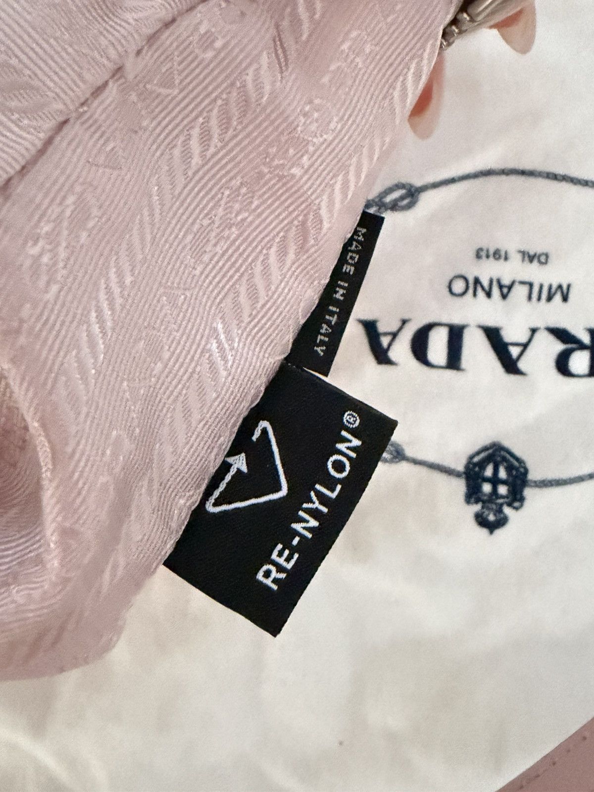 Prada Prada Re-Nylon & Saffiano leather bag in Alabaster Pink Size ONE SIZE - 9 Thumbnail
