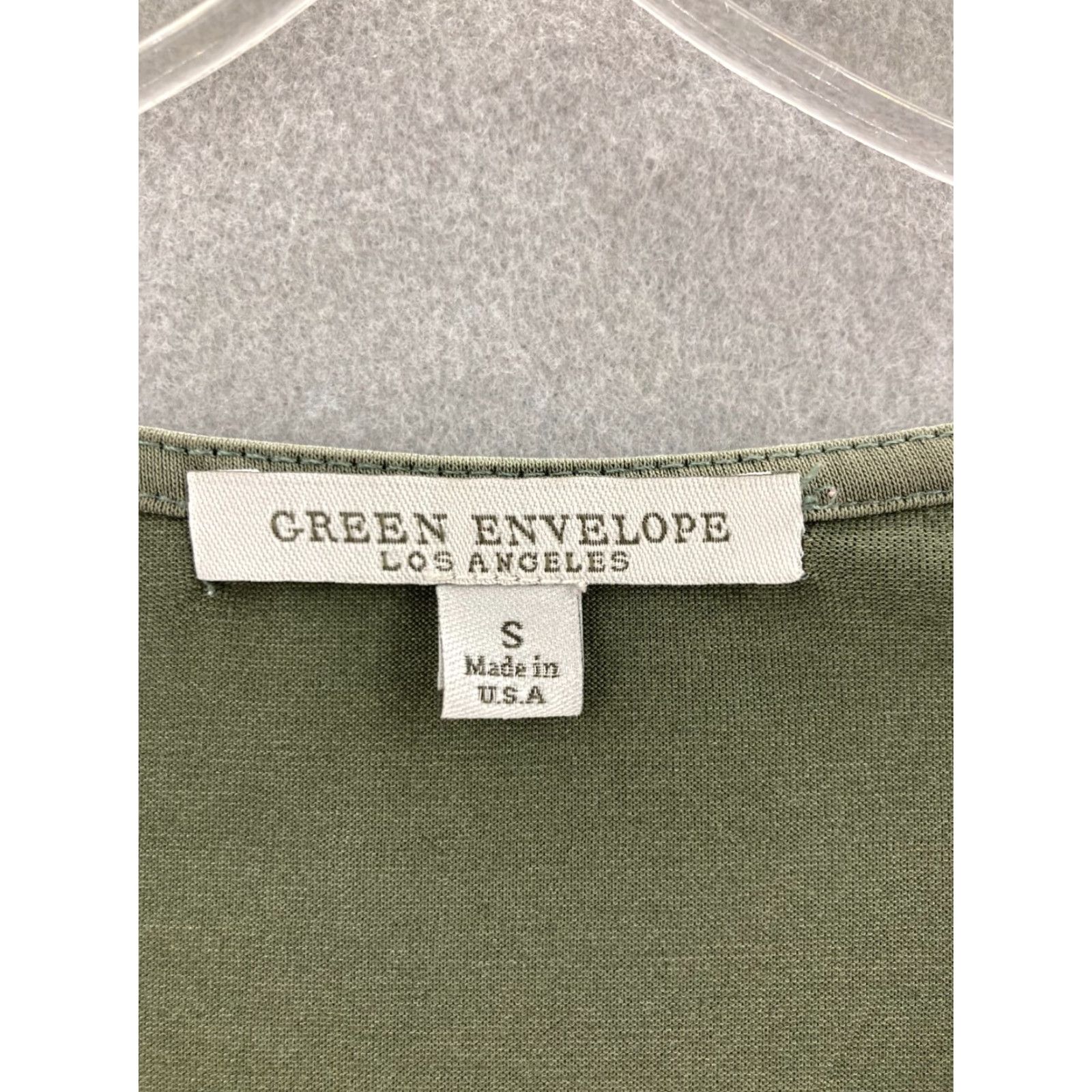 Vintage Green Envelope T-Shirt USA Made Womens Small Green Short Sleeve Pullover Top Size S / US 4 / IT 40 - 2 Thumbnail