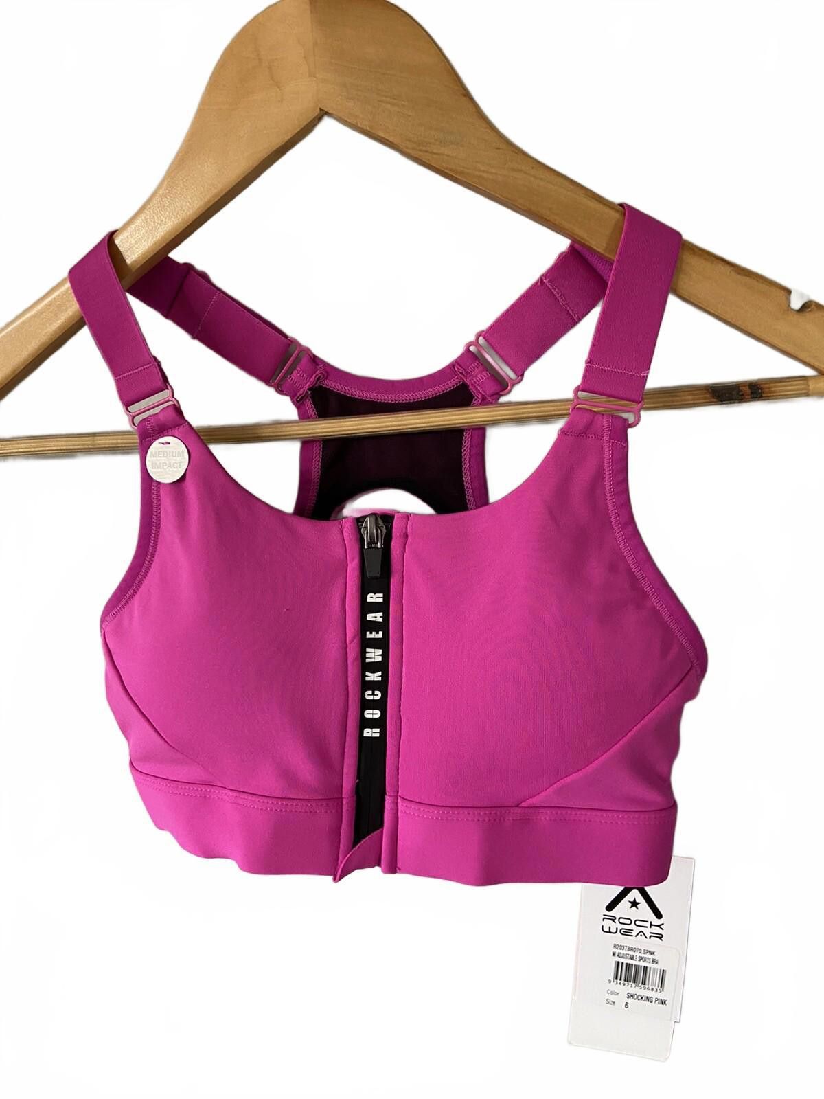 Rocawear ROCKWEAR CROP SPORTS BRA ACTIVE TOP PINK NEW ~ Size 6 Size XS / US 0-2 / IT 36-38 - 1 Thumbnail