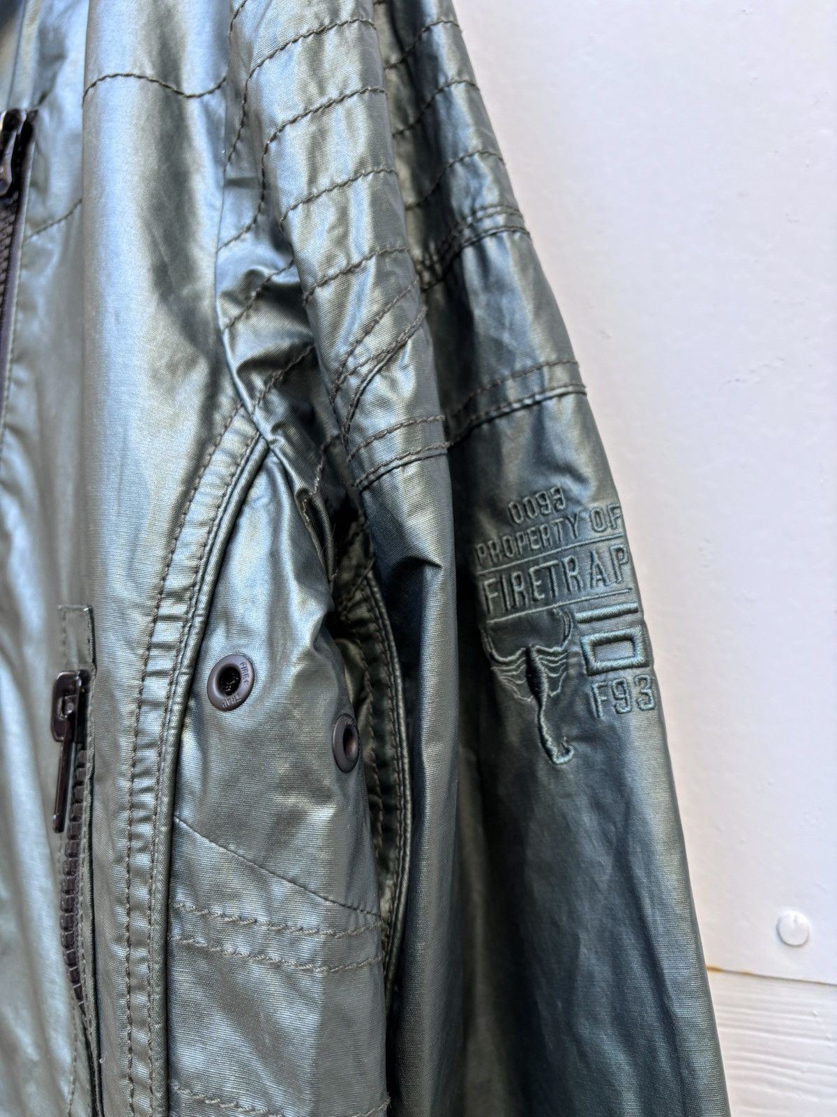 Firetrap 2000s Firetrap Archive Cyber Utility Moto Zip Bomber Jacket Size US L / EU 52-54 / 3 - 6 Thumbnail