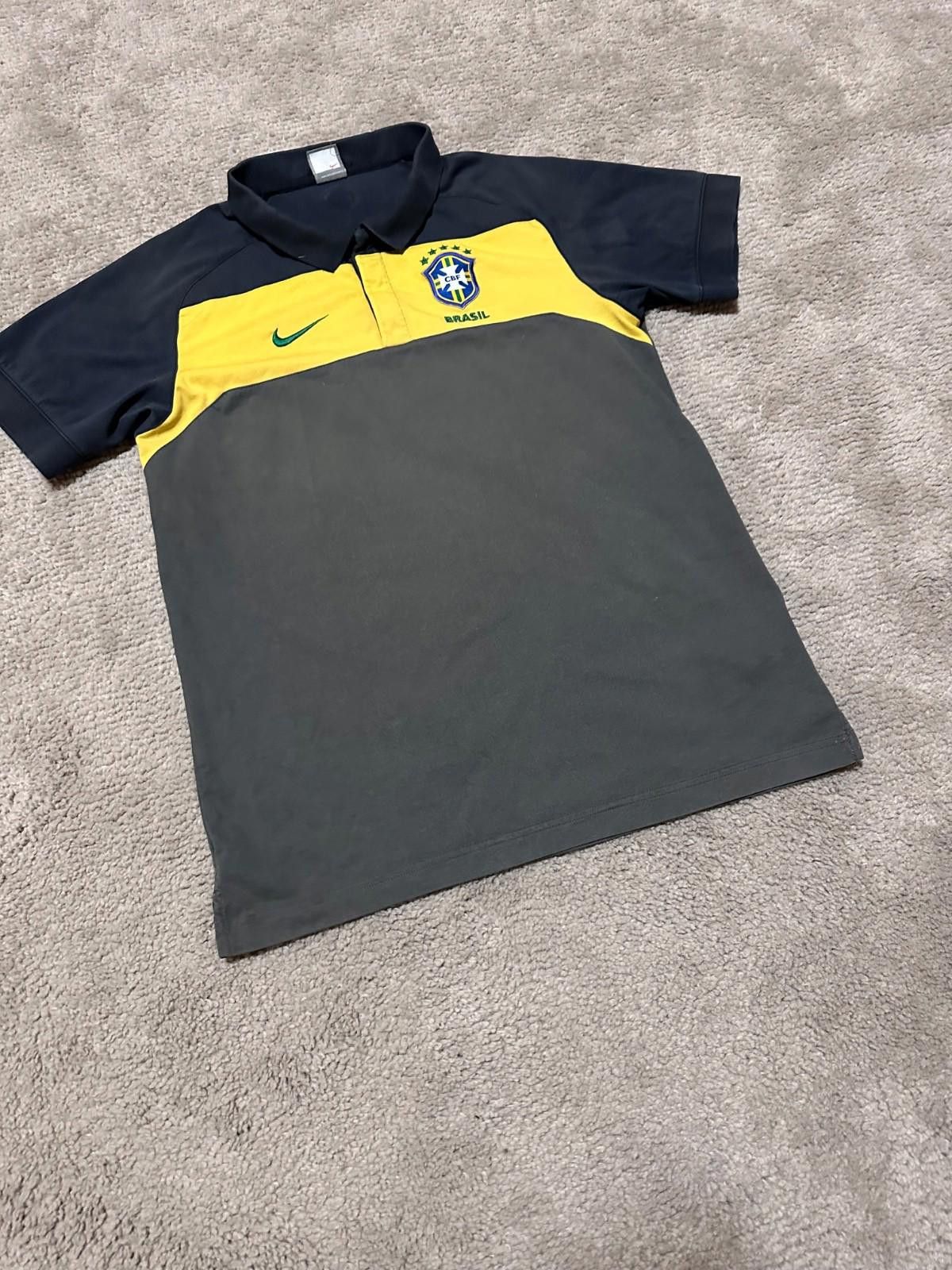 Nike Rare Nike Brazil 2010 World Cup Football Soccer Polo Shirt Size US M / EU 48-50 / 2 - 2 Thumbnail