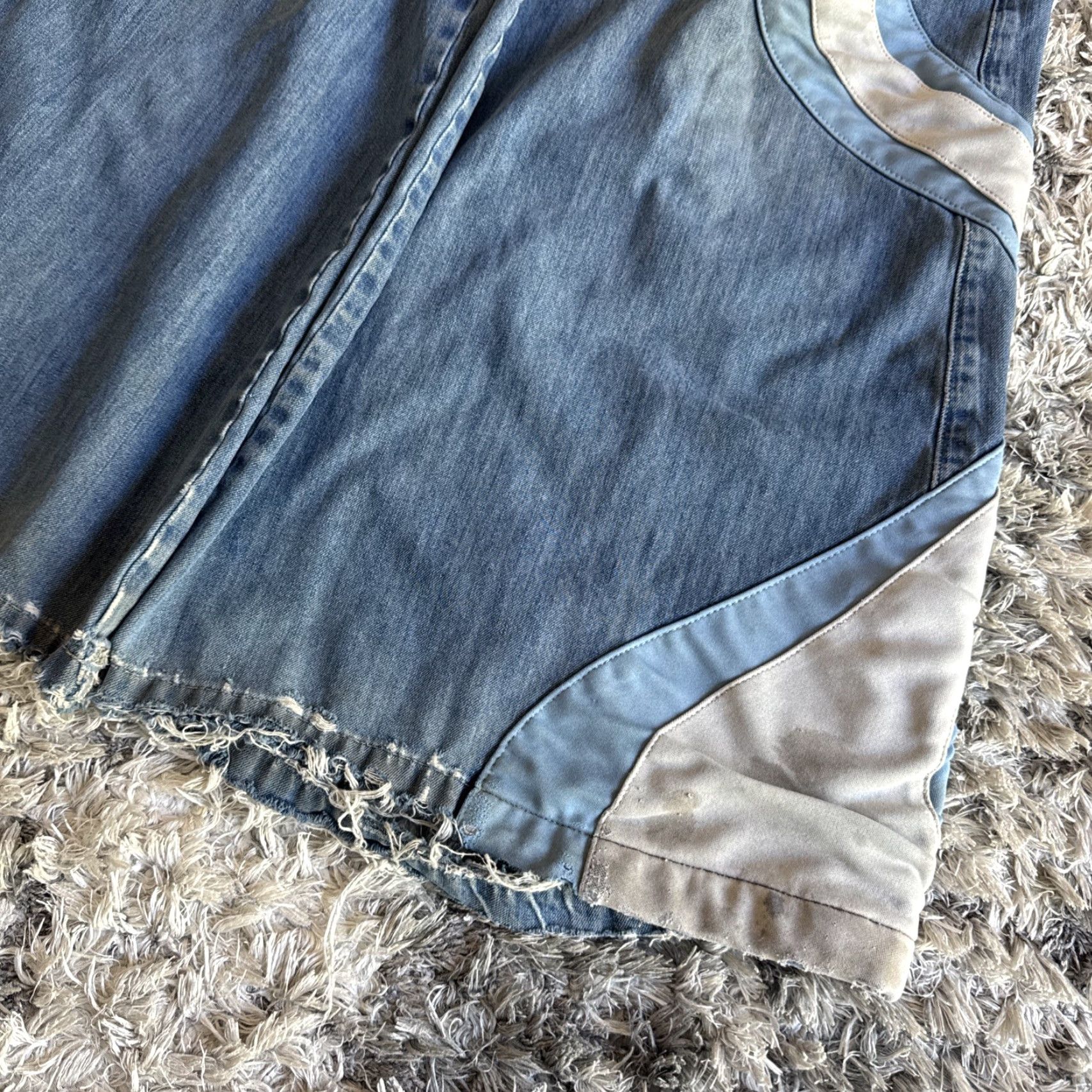 JNCO VINTAGE JNCO Jeans Hypnotix Baggy Blue & White Denim 29x27 Size 9 Womens Size 30" / US 8 / IT 44 - 2 Thumbnail