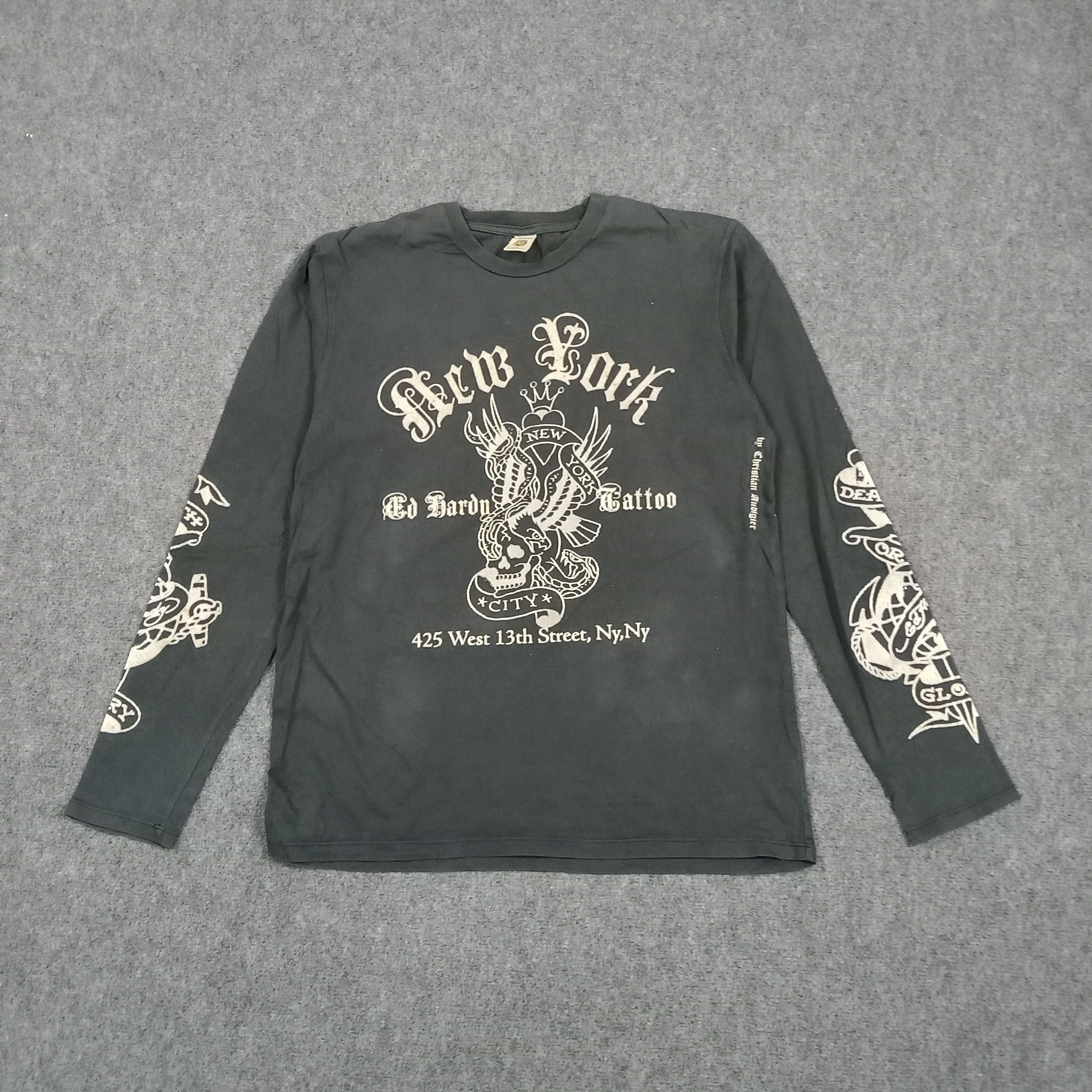 Ed Hardy × Japanese Brand Vintage Y2K Ed Hardy T Shirt Long Sleeve