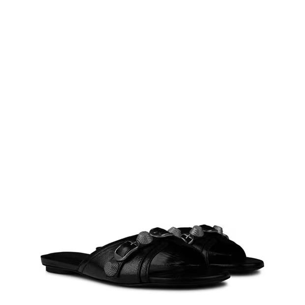 Balenciaga o1g2r1mq0924 Slip Ons Sandals in Black Size US 5 / IT 35 - 3 Thumbnail